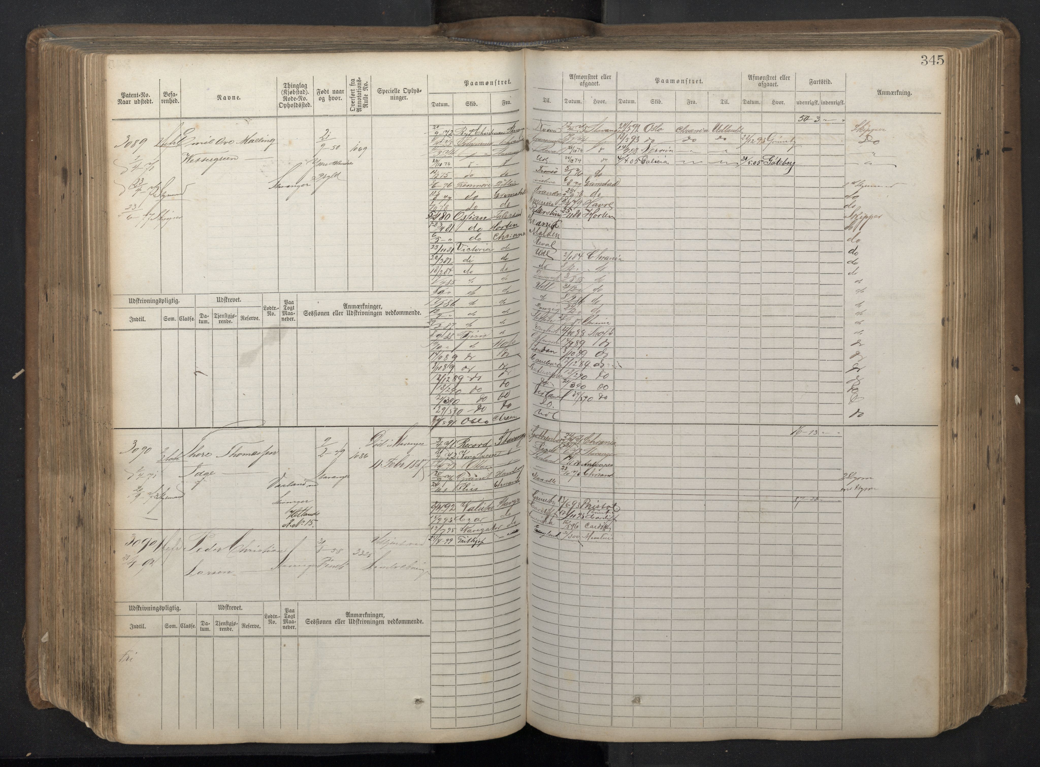 Stavanger sjømannskontor, AV/SAST-A-102006/F/Fb/Fbb/L0018: Sjøfartshovedrulle patnentnr. 2402-3602 (dublett), 1869, p. 349