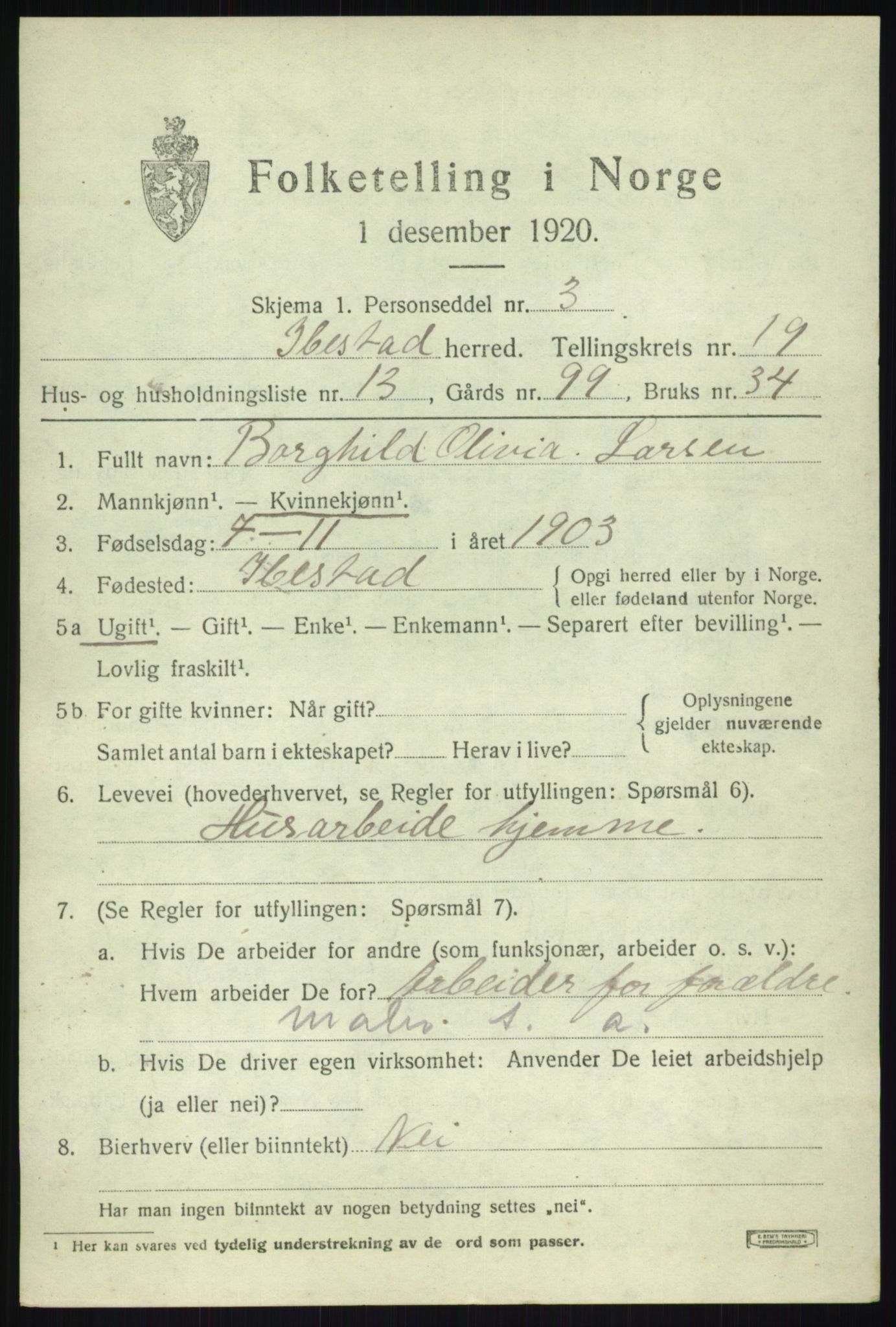 SATØ, 1920 census for Ibestad, 1920, p. 10841