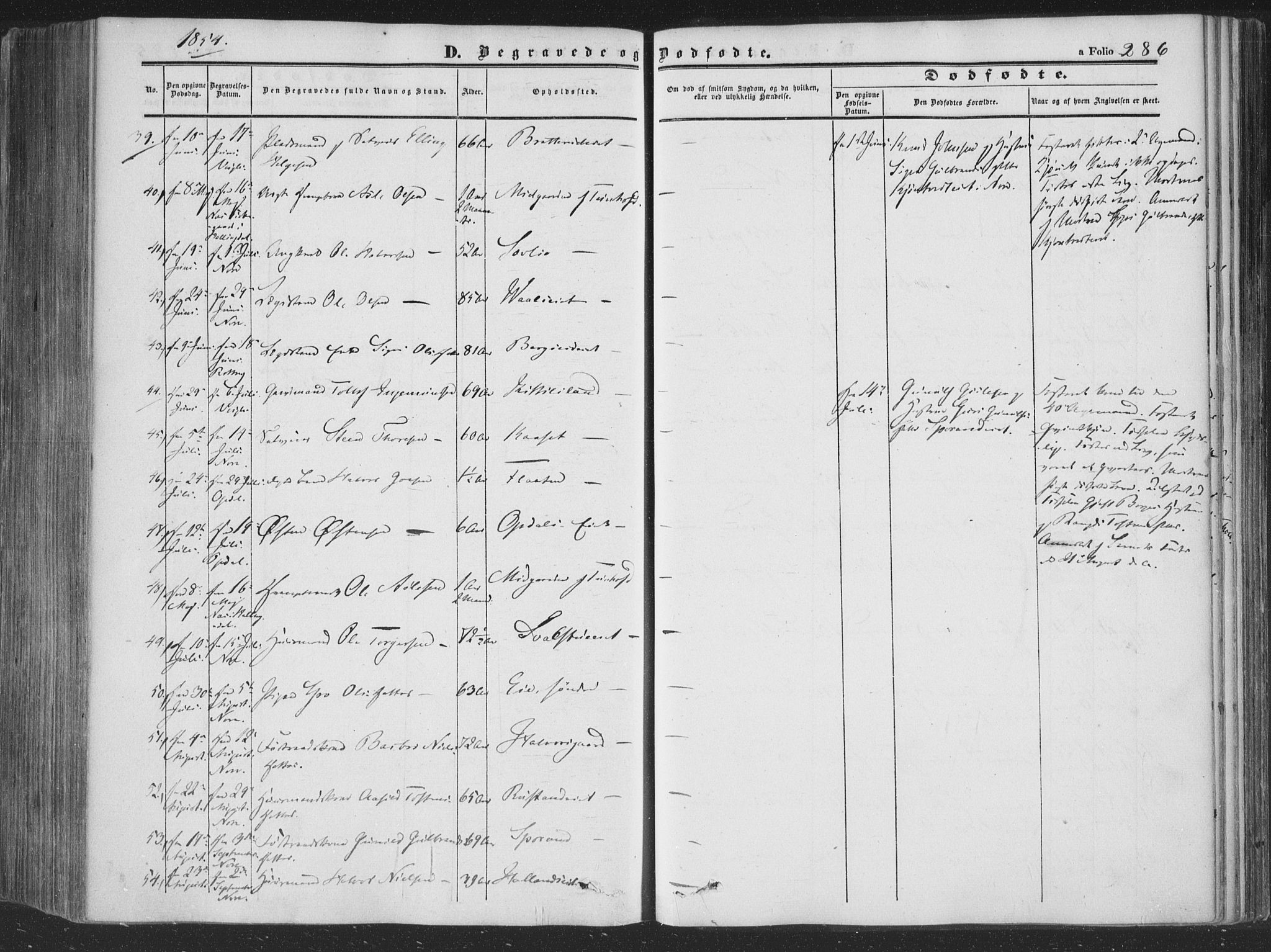 Rollag kirkebøker, AV/SAKO-A-240/F/Fa/L0008: Parish register (official) no. I 8, 1847-1860, p. 286