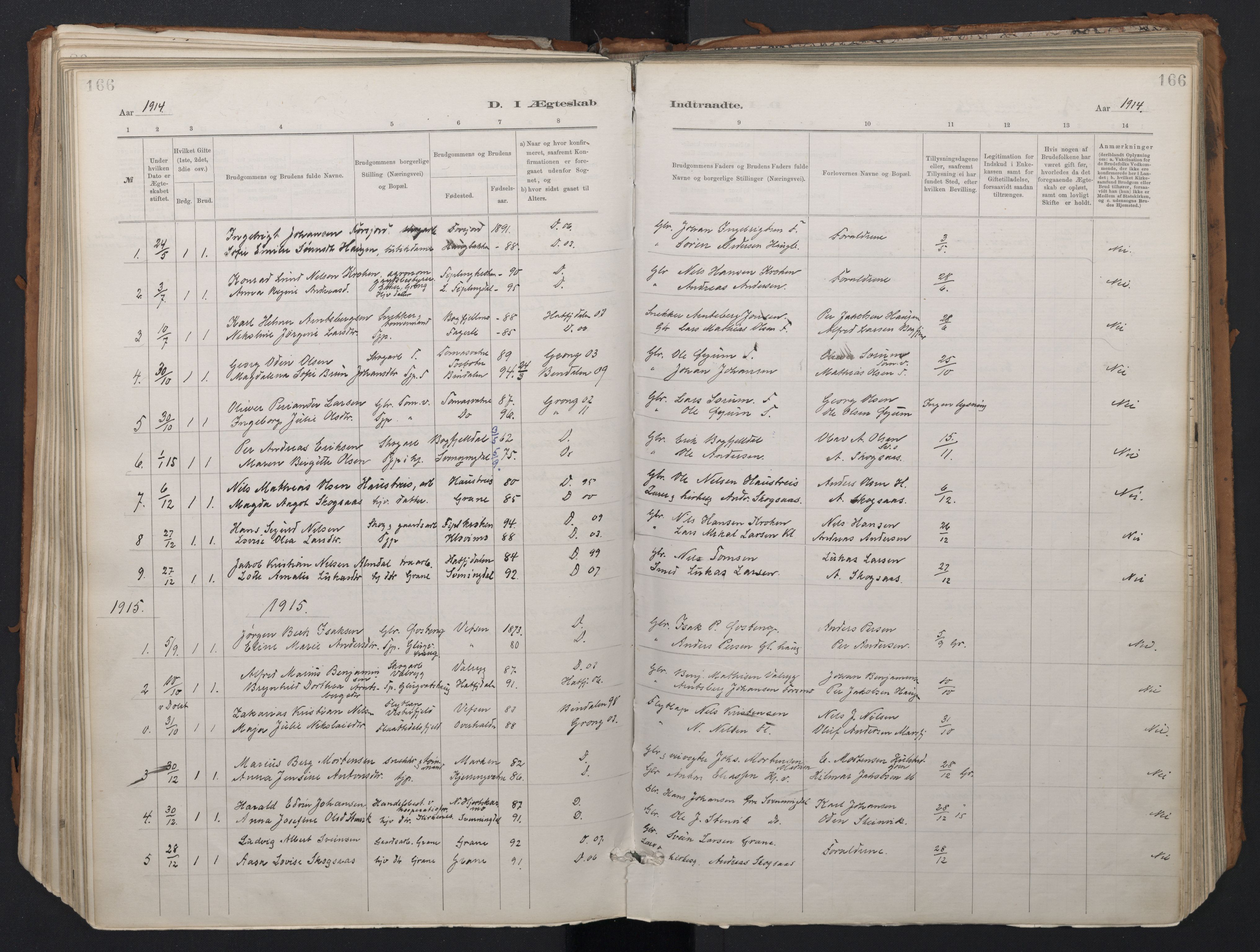 Ministerialprotokoller, klokkerbøker og fødselsregistre - Nordland, SAT/A-1459/824/L0338: Parish register (official) no. 824A01, 1880-1915, p. 166