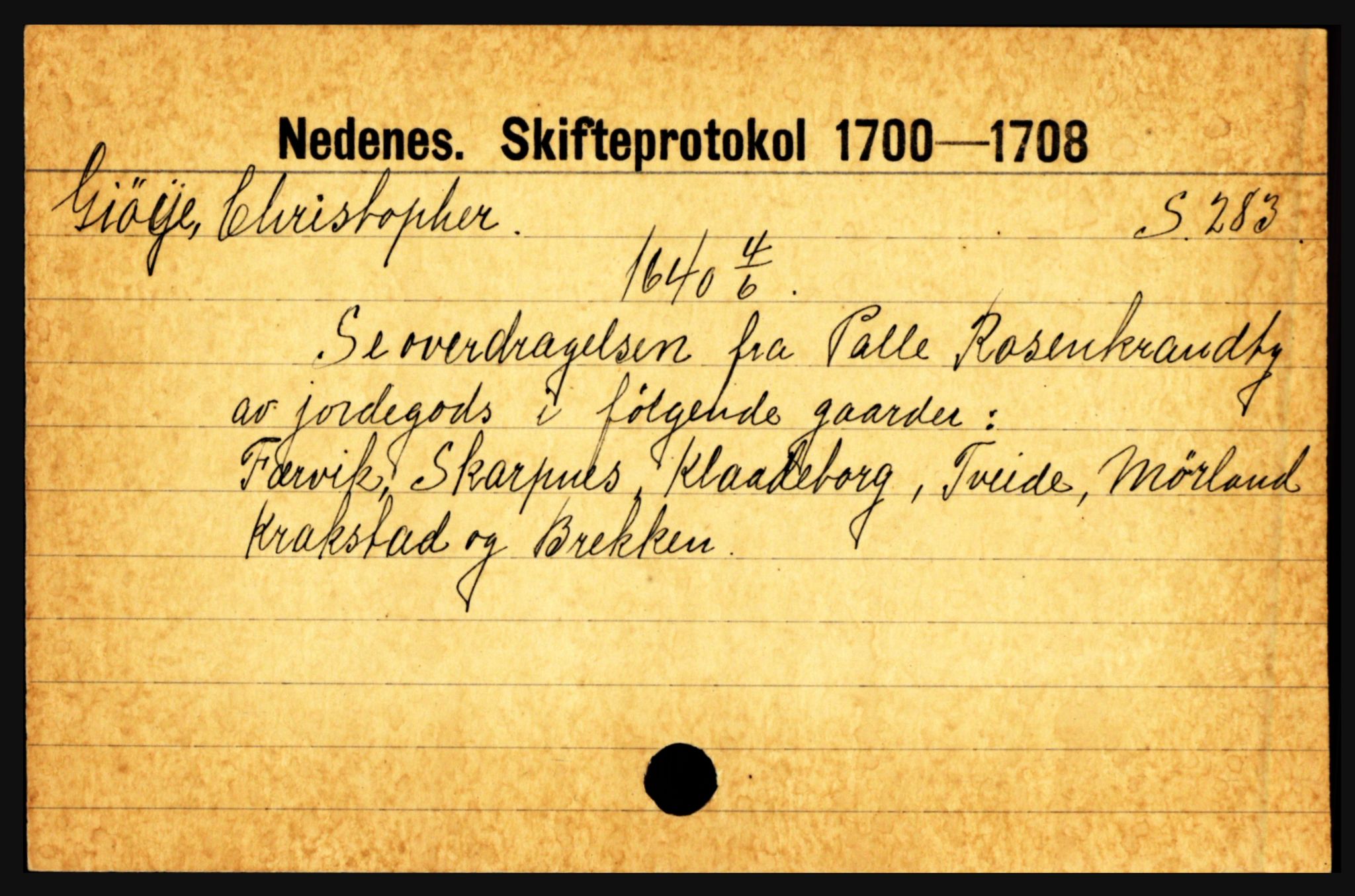 Nedenes sorenskriveri før 1824, AV/SAK-1221-0007/H, p. 9013