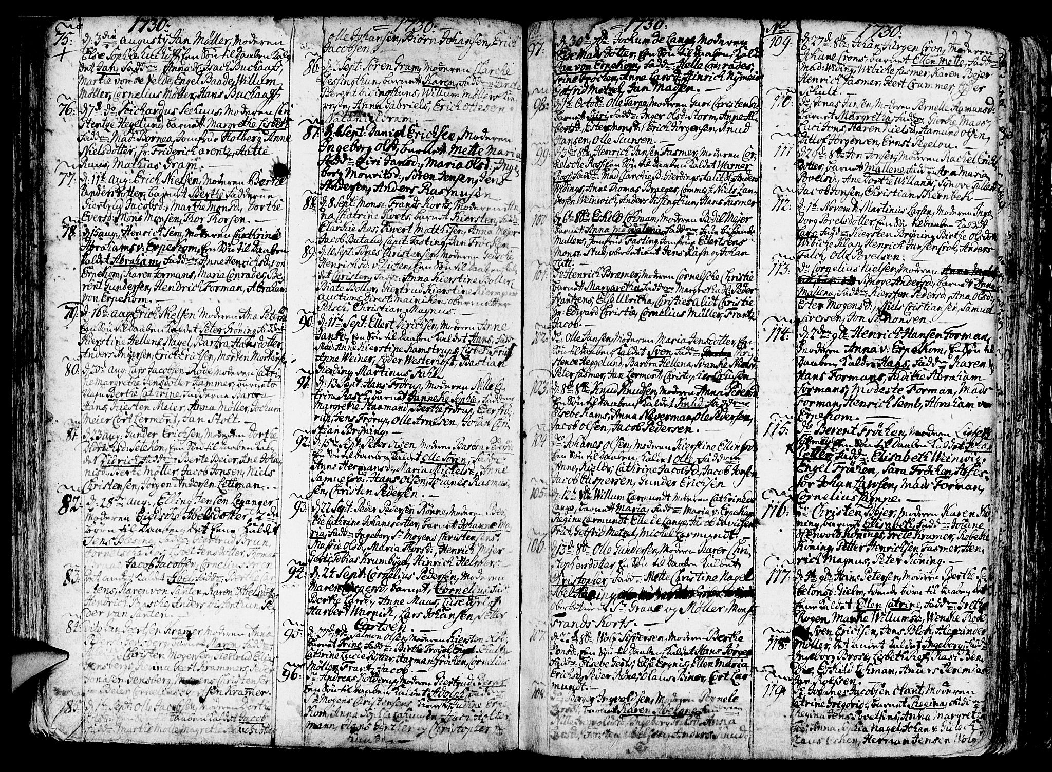 Nykirken Sokneprestembete, AV/SAB-A-77101/H/Haa/L0003: Parish register (official) no. A 3, 1717-1764, p. 127