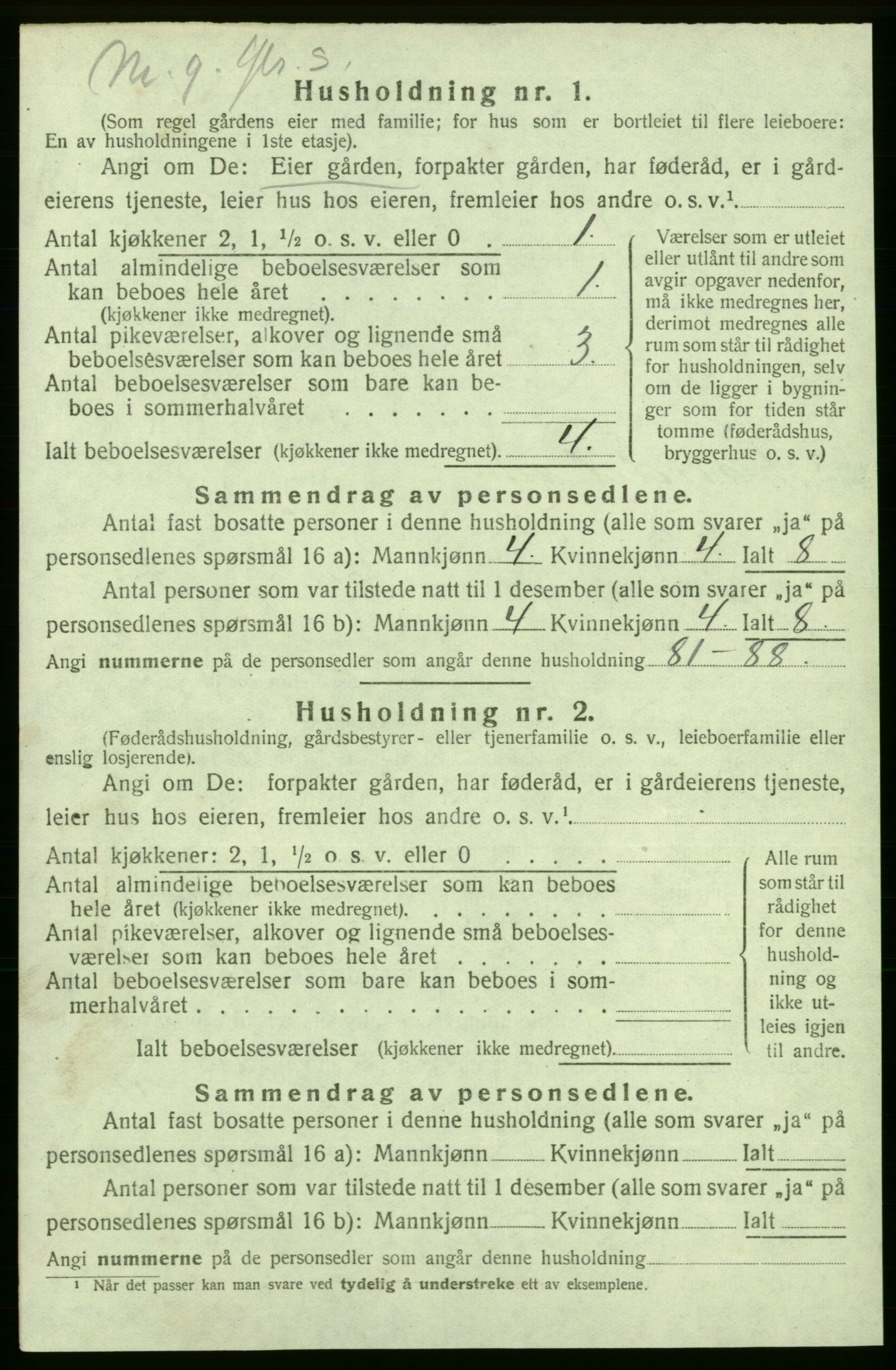 SAB, 1920 census for Strandebarm, 1920, p. 1029