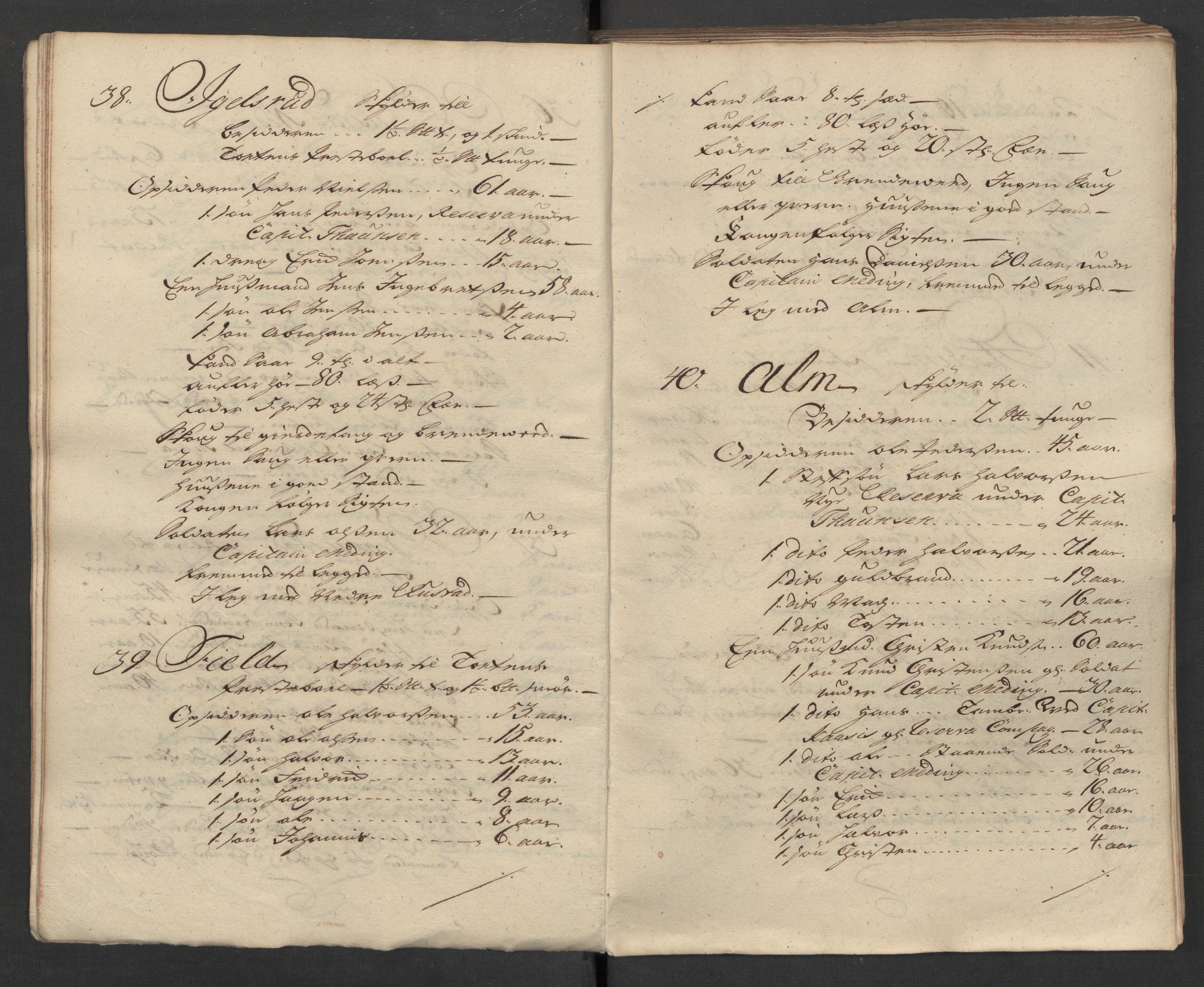 1. Sønnafjelske (Akershusiske) dragonregiment, AV/RA-EA-1760/F/L0032: Legdsruller for Totenske, Hedemarkske, Larvikske og Jarlsbergske kompanier, 1717, p. 22