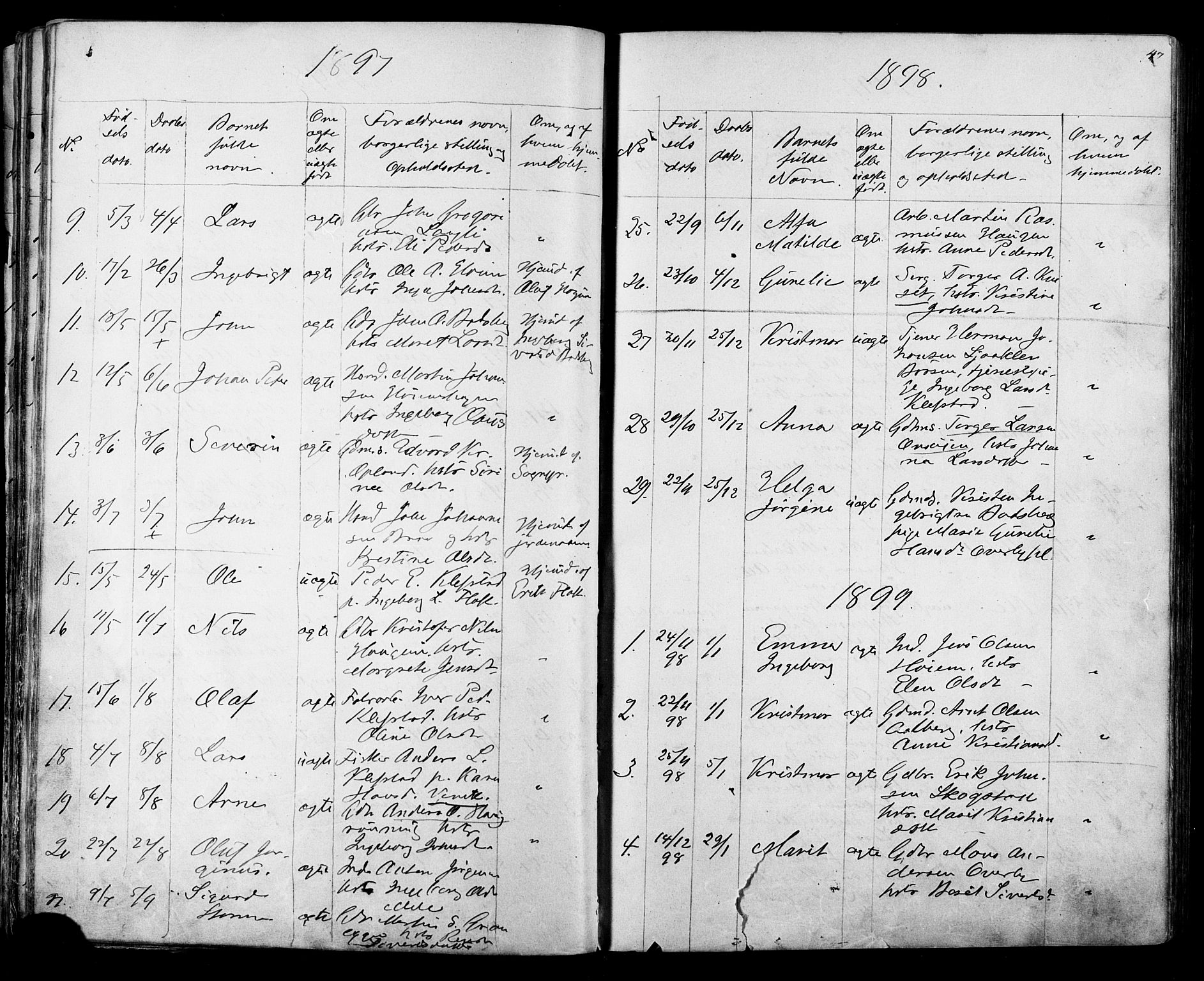 Ministerialprotokoller, klokkerbøker og fødselsregistre - Sør-Trøndelag, SAT/A-1456/612/L0387: Parish register (copy) no. 612C03, 1874-1908, p. 47