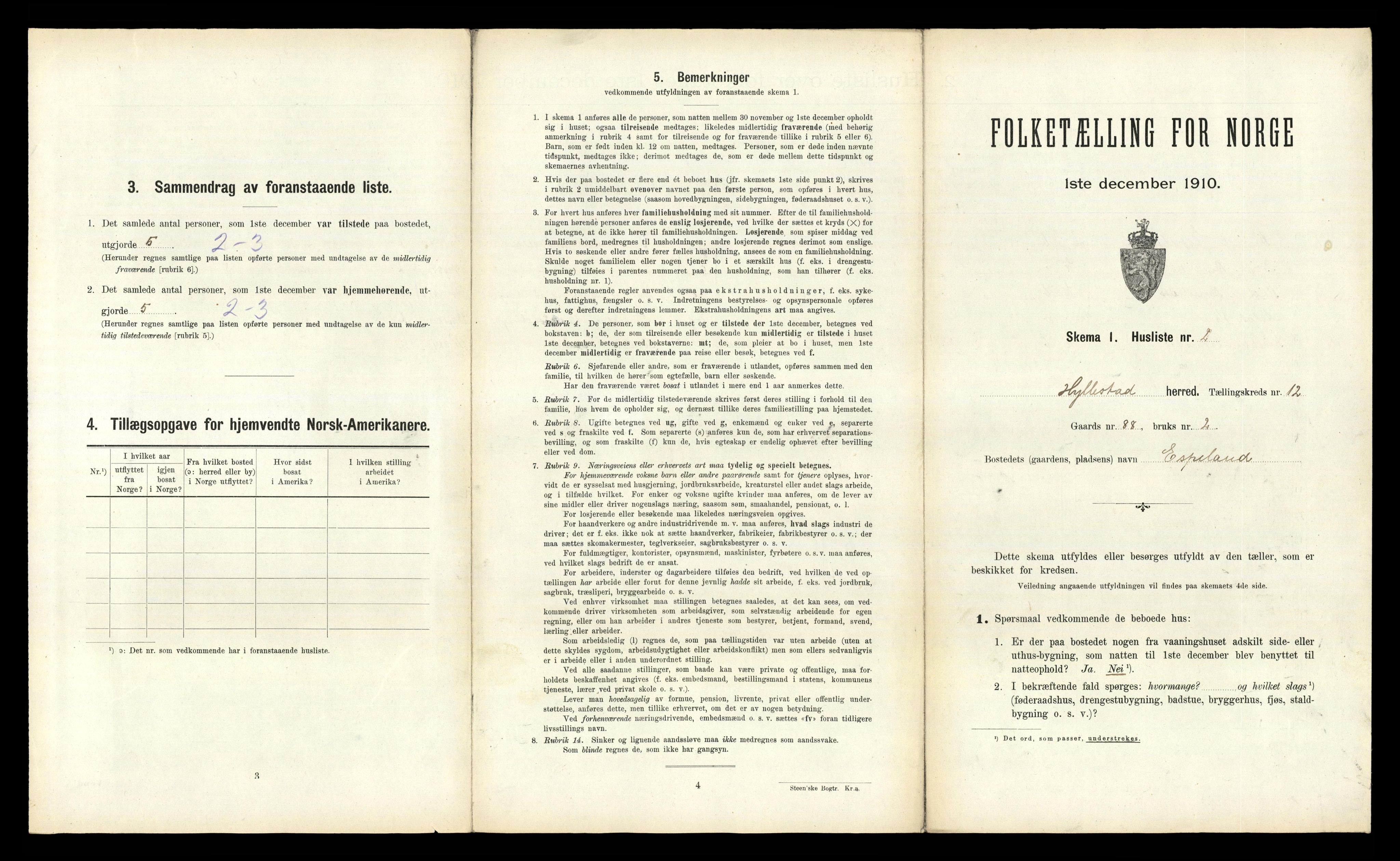 RA, 1910 census for Hyllestad, 1910, p. 745