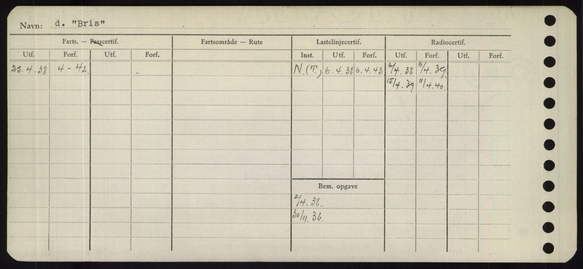 Sjøfartsdirektoratet med forløpere, Skipsmålingen, RA/S-1627/H/Hd/L0005: Fartøy, Br-Byg, p. 278