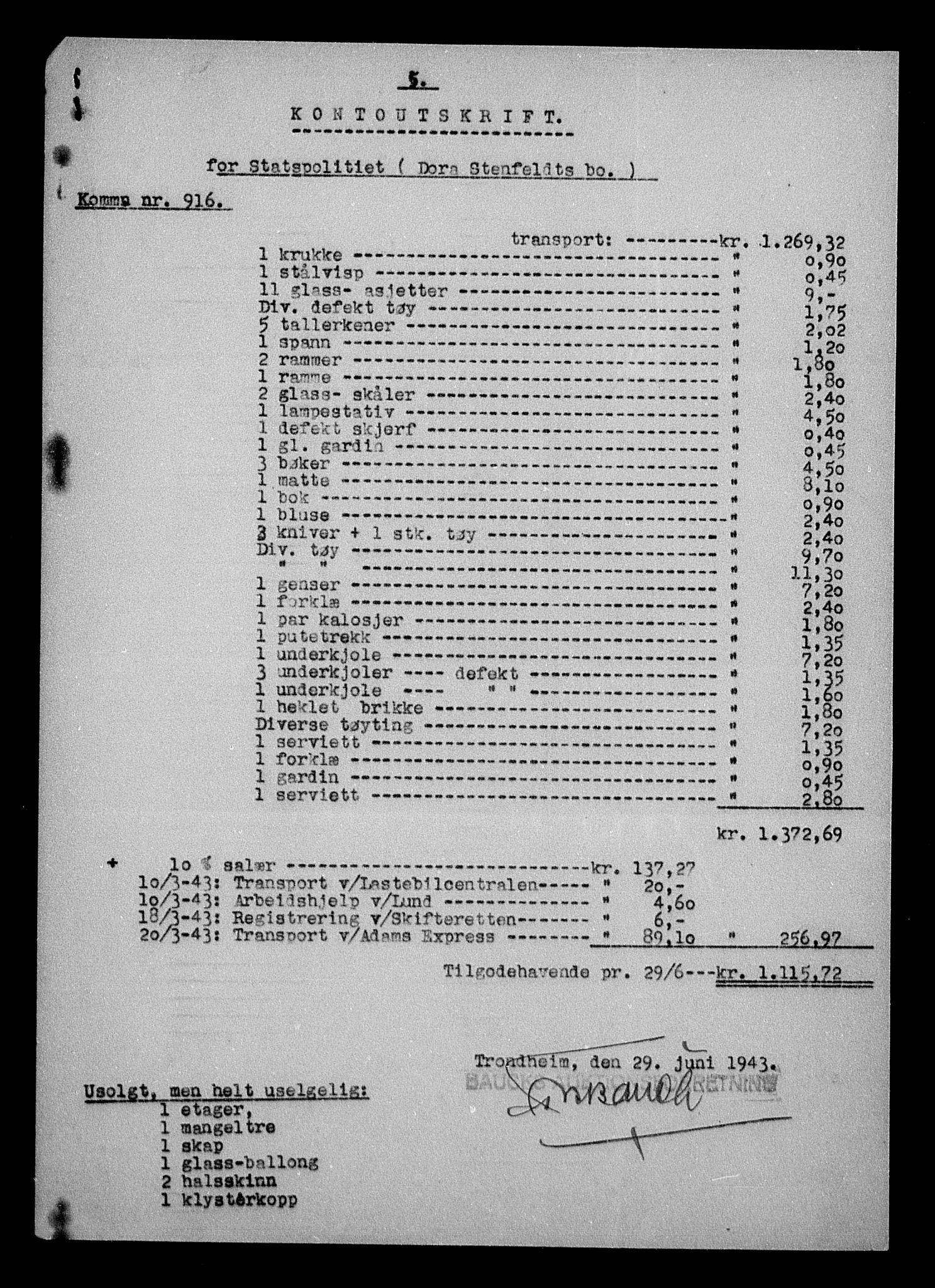 Justisdepartementet, Tilbakeføringskontoret for inndratte formuer, RA/S-1564/H/Hc/Hca/L0908: --, 1945-1947, p. 307