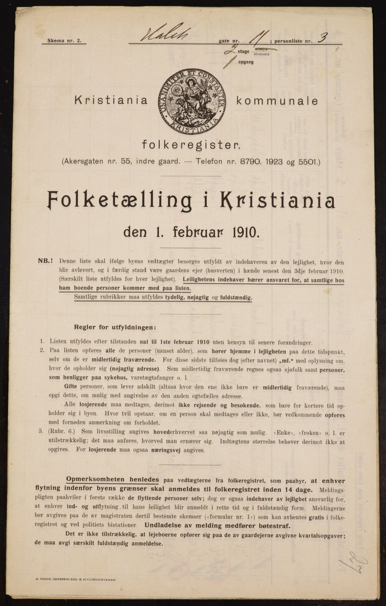 OBA, Municipal Census 1910 for Kristiania, 1910, p. 40335