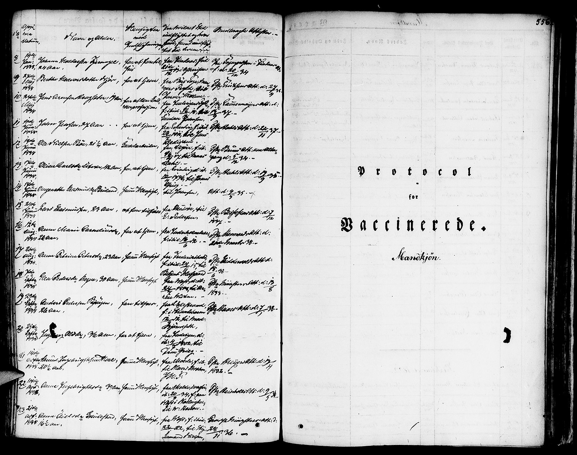 Nykirken Sokneprestembete, SAB/A-77101/H/Haa/L0012: Parish register (official) no. A 12, 1821-1844, p. 556