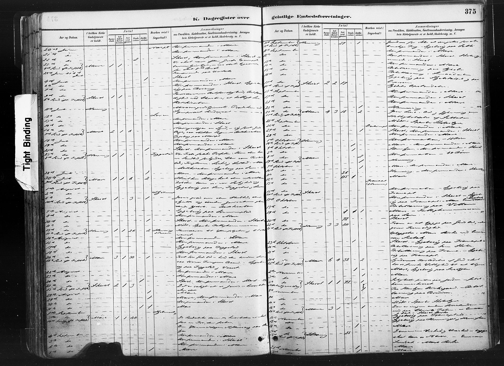 Ministerialprotokoller, klokkerbøker og fødselsregistre - Nord-Trøndelag, SAT/A-1458/735/L0351: Parish register (official) no. 735A10, 1884-1908, p. 375