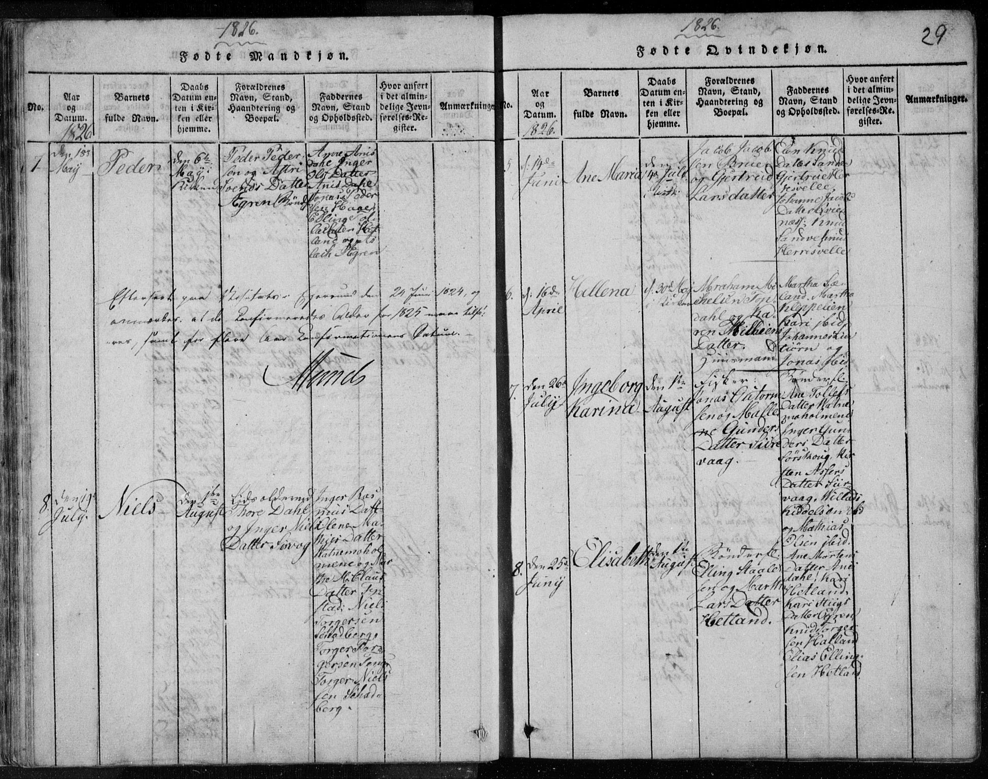 Eigersund sokneprestkontor, AV/SAST-A-101807/S08/L0008: Parish register (official) no. A 8, 1816-1847, p. 29