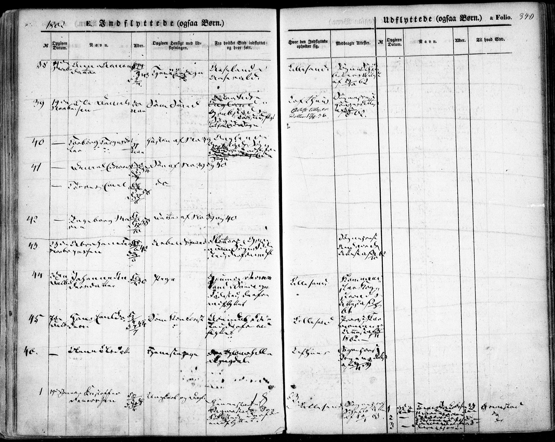 Vestre Moland sokneprestkontor, SAK/1111-0046/F/Fa/Fab/L0007: Parish register (official) no. A 7, 1859-1872, p. 340