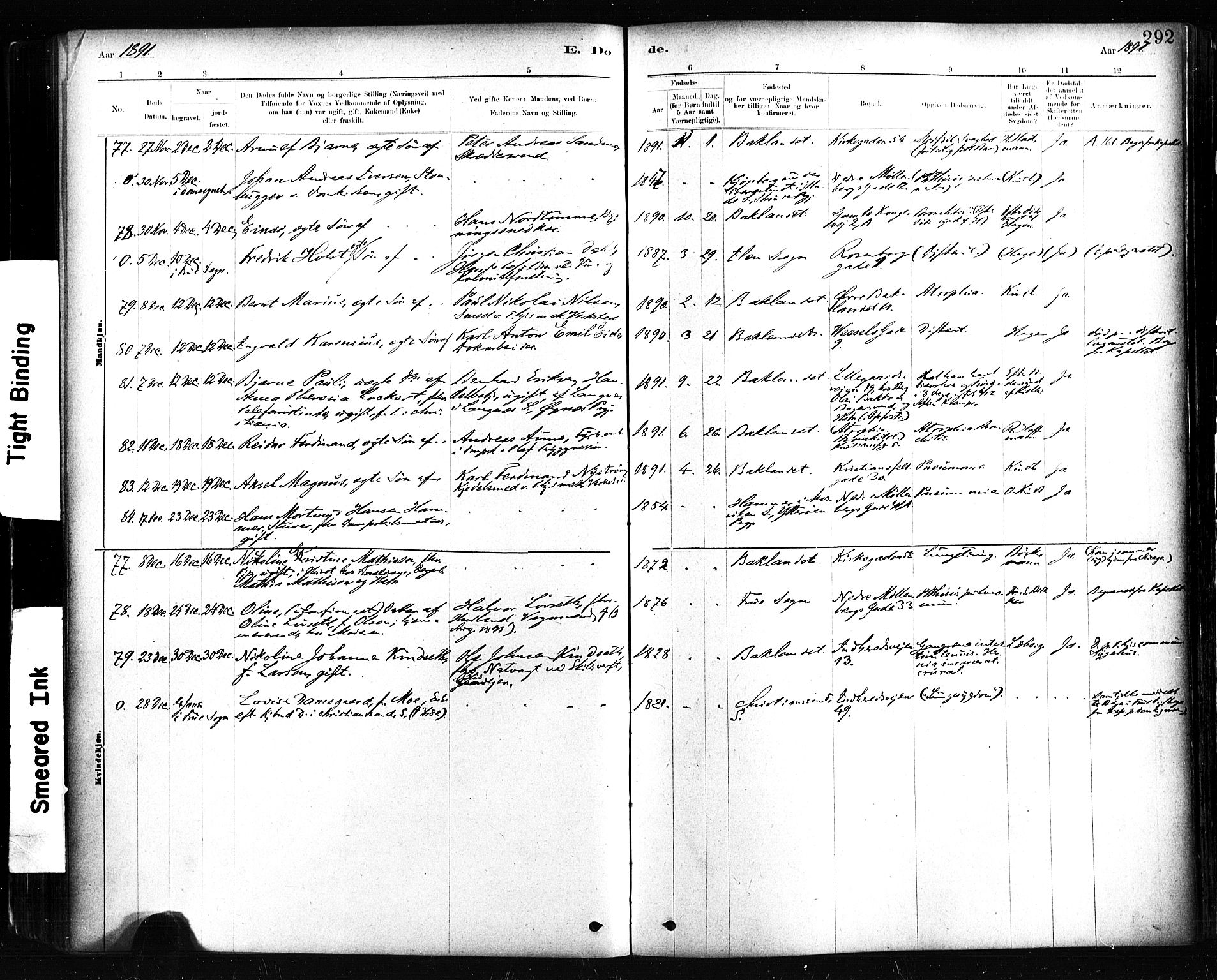 Ministerialprotokoller, klokkerbøker og fødselsregistre - Sør-Trøndelag, SAT/A-1456/604/L0189: Parish register (official) no. 604A10, 1878-1892, p. 292