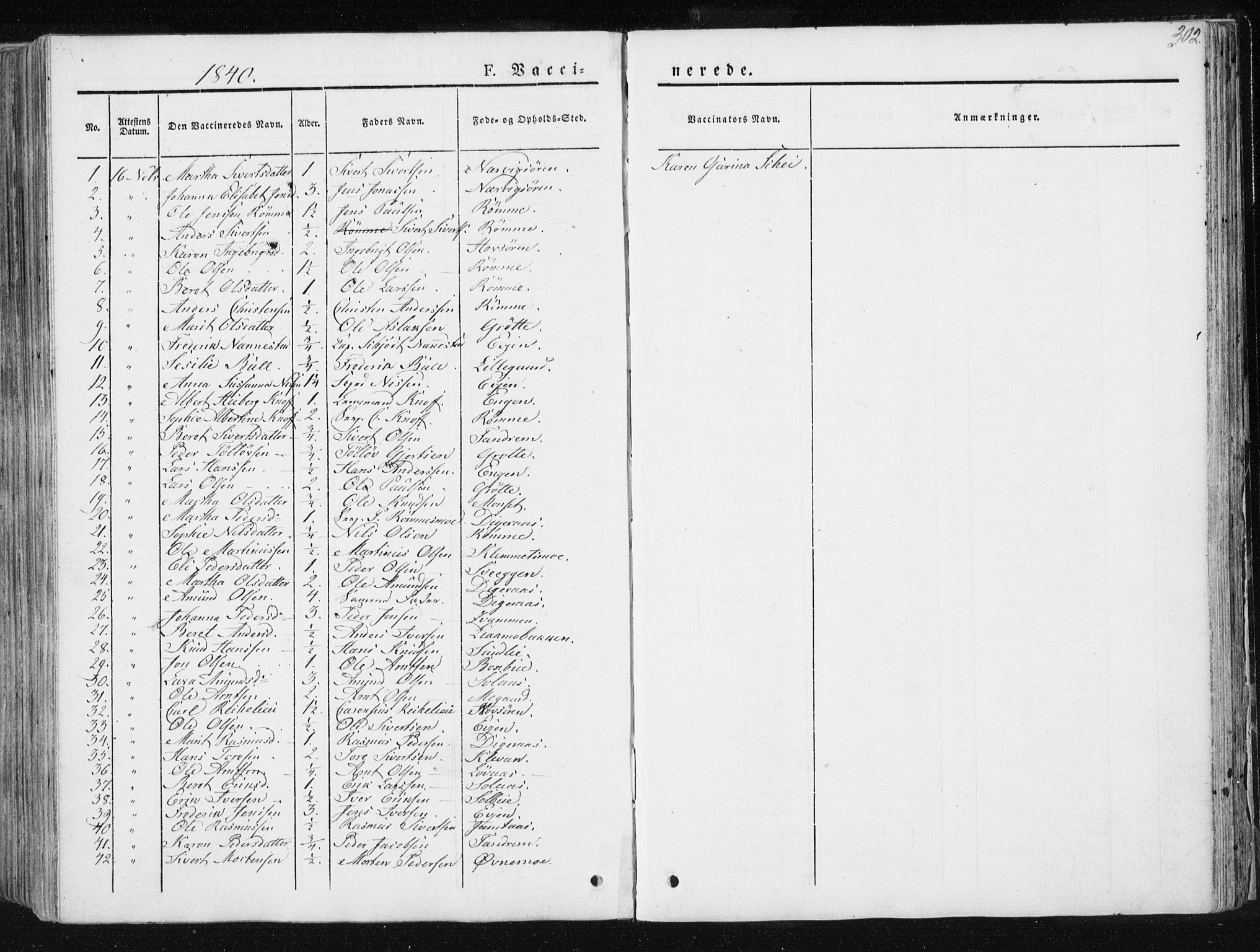 Ministerialprotokoller, klokkerbøker og fødselsregistre - Sør-Trøndelag, AV/SAT-A-1456/668/L0805: Parish register (official) no. 668A05, 1840-1853, p. 302