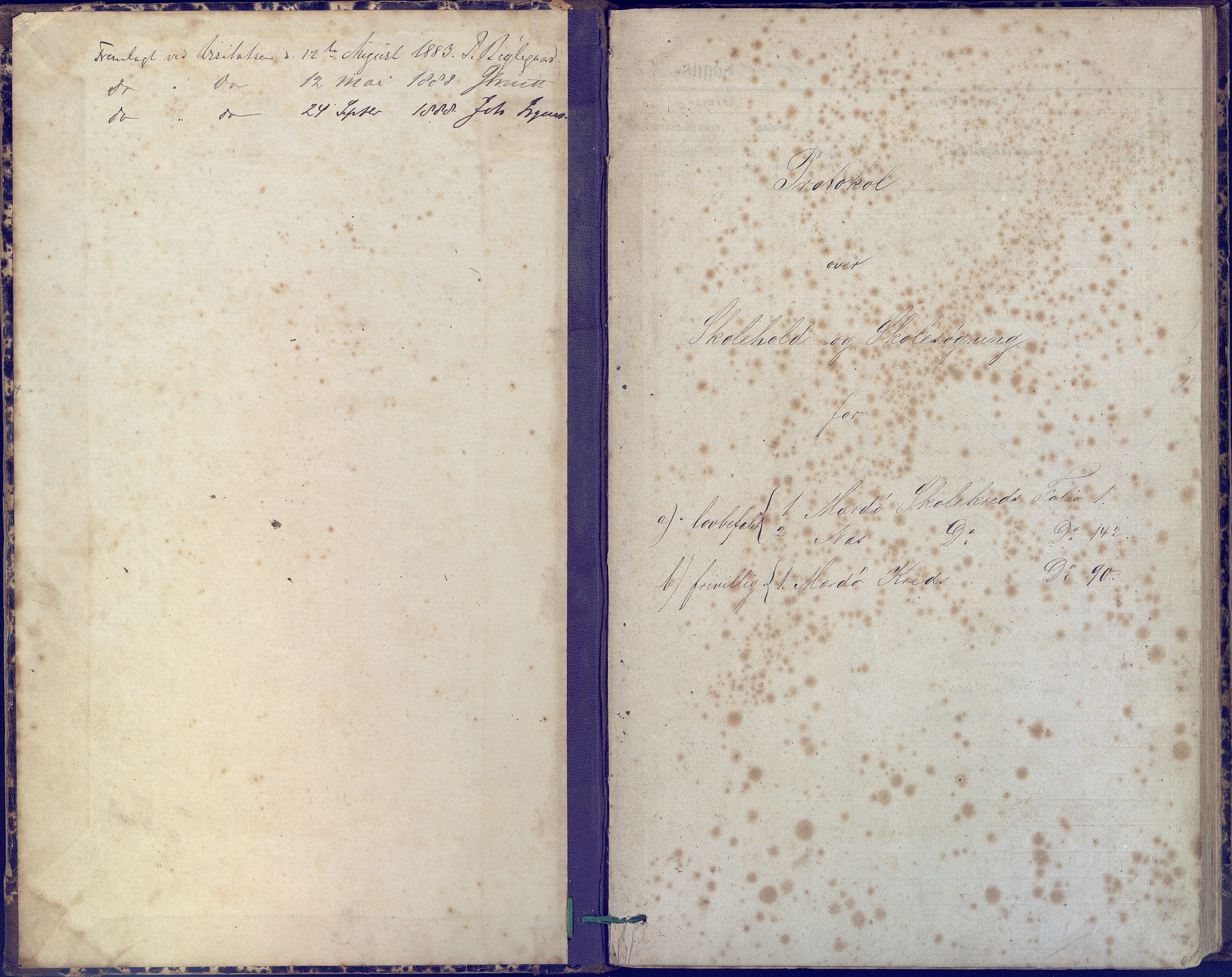 Tromøy kommune frem til 1971, AAKS/KA0921-PK/04/L0042: Merdø - Karakterprotokoll (også Nes skole, Stokken, til 1891), 1875-1910