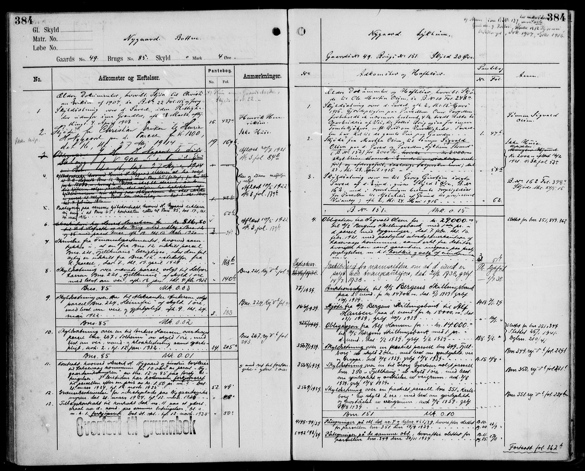 Midhordland sorenskriveri, AV/SAB-A-3001/1/G/Ga/Gab/L0110: Mortgage register no. II.A.b.110, p. 384