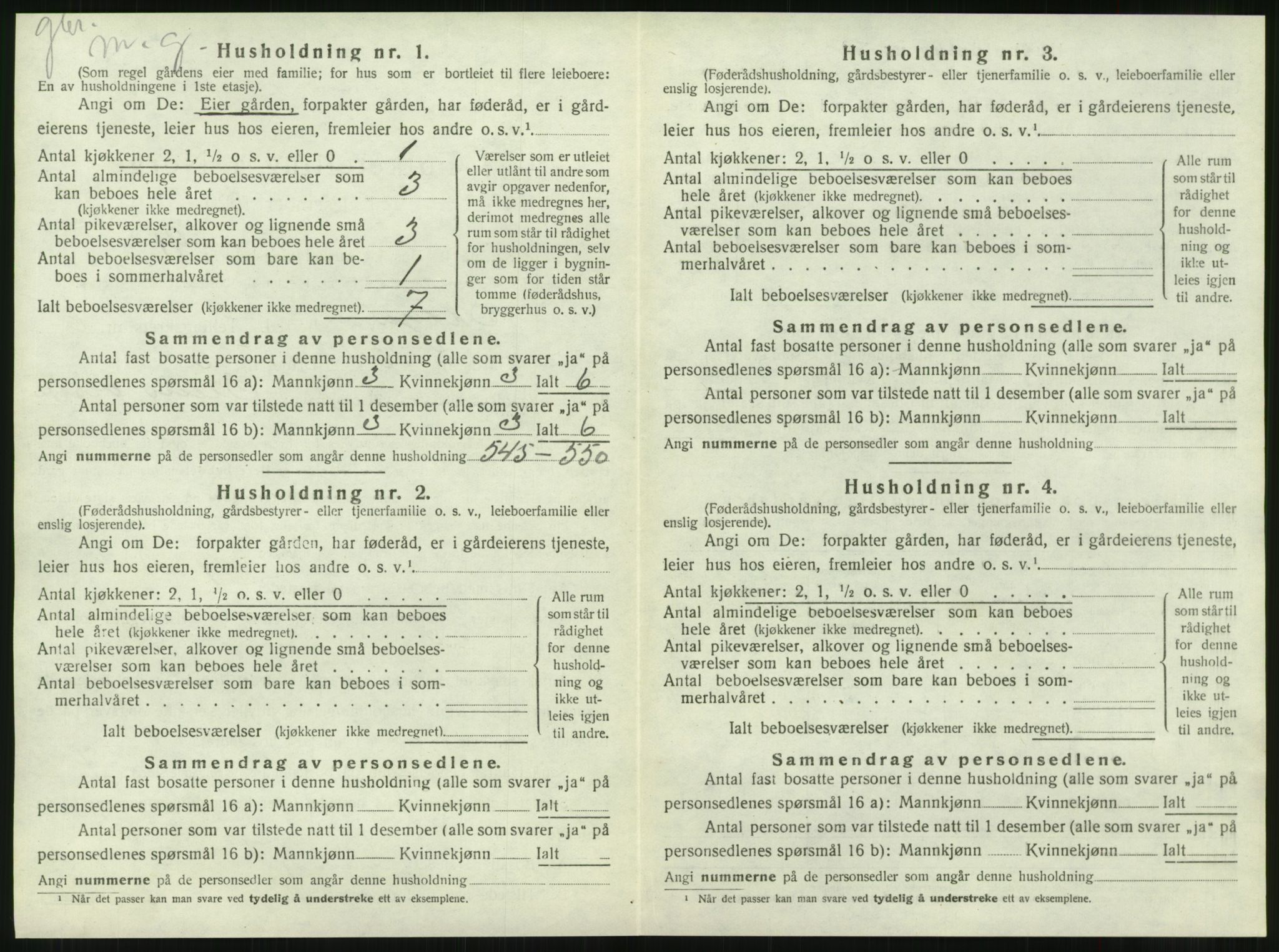 SAT, 1920 census for Skogn, 1920, p. 1264