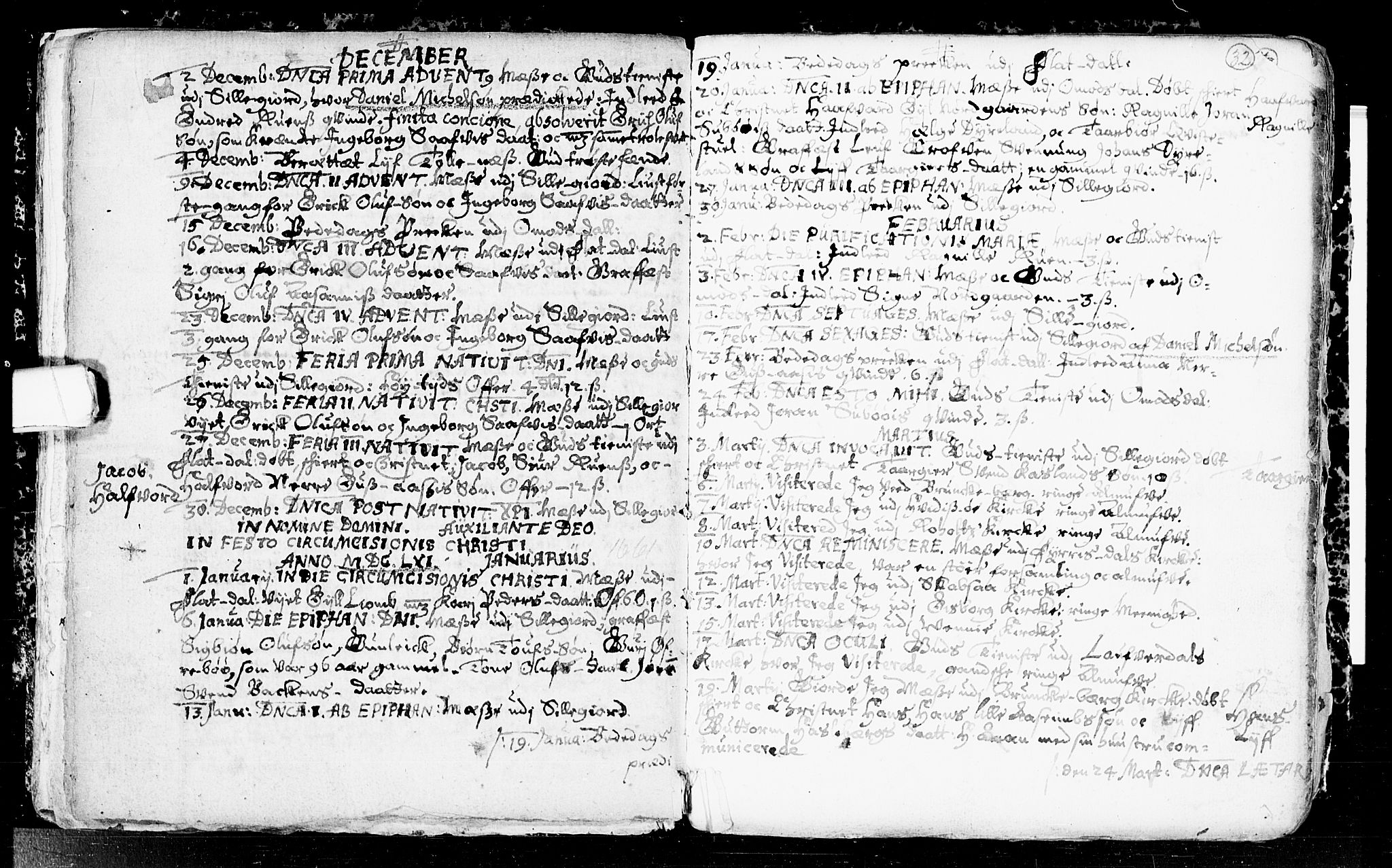 Seljord kirkebøker, AV/SAKO-A-20/F/Fa/L0001: Parish register (official) no. I 1, 1654-1686, p. 32