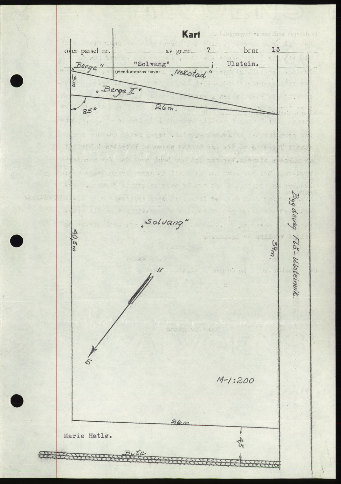 Søre Sunnmøre sorenskriveri, AV/SAT-A-4122/1/2/2C/L0077: Mortgage book no. 3A, 1945-1946, Diary no: : 280/1945