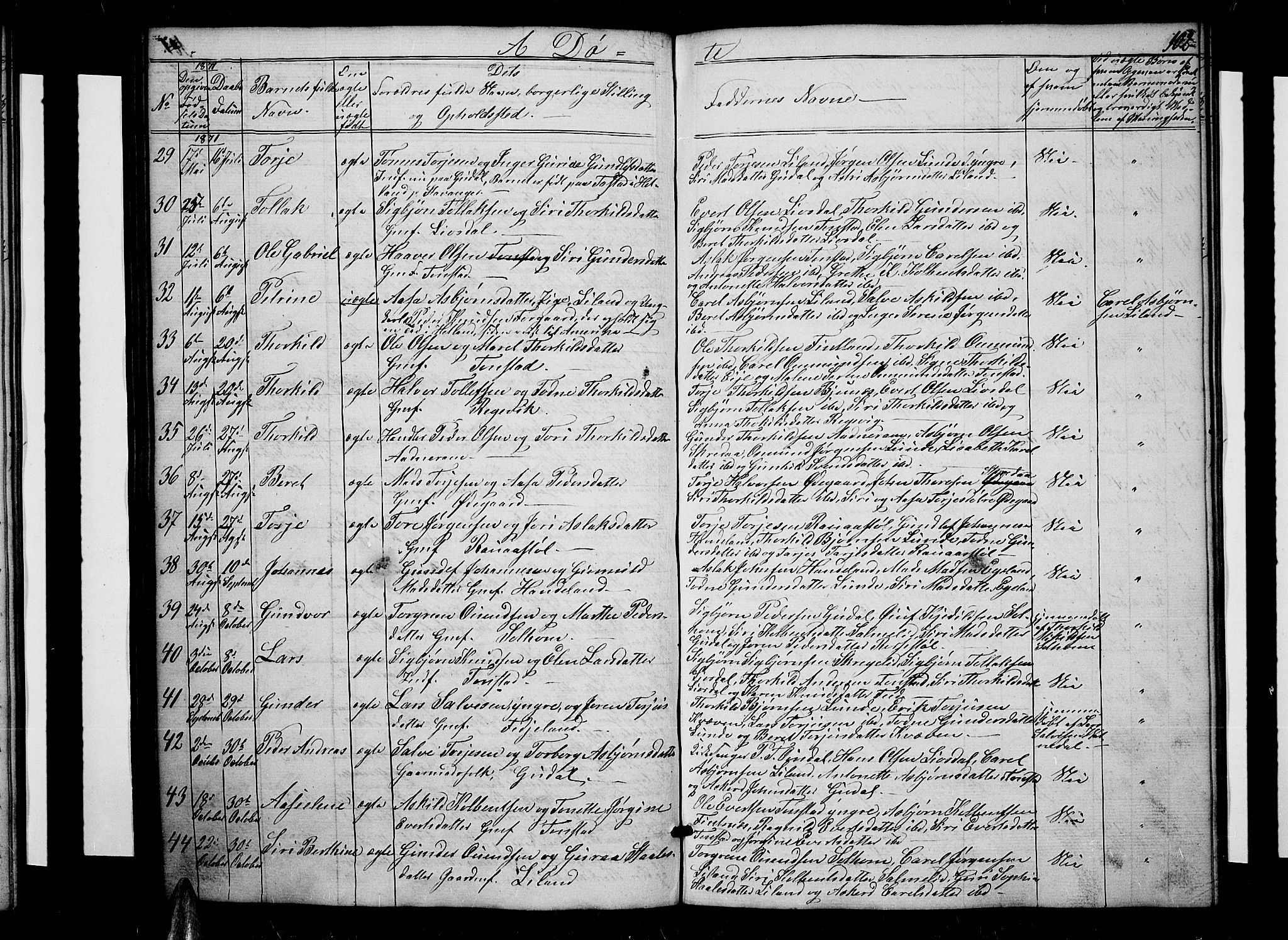 Sirdal sokneprestkontor, AV/SAK-1111-0036/F/Fb/Fbb/L0002: Parish register (copy) no. B 2, 1848-1878, p. 102