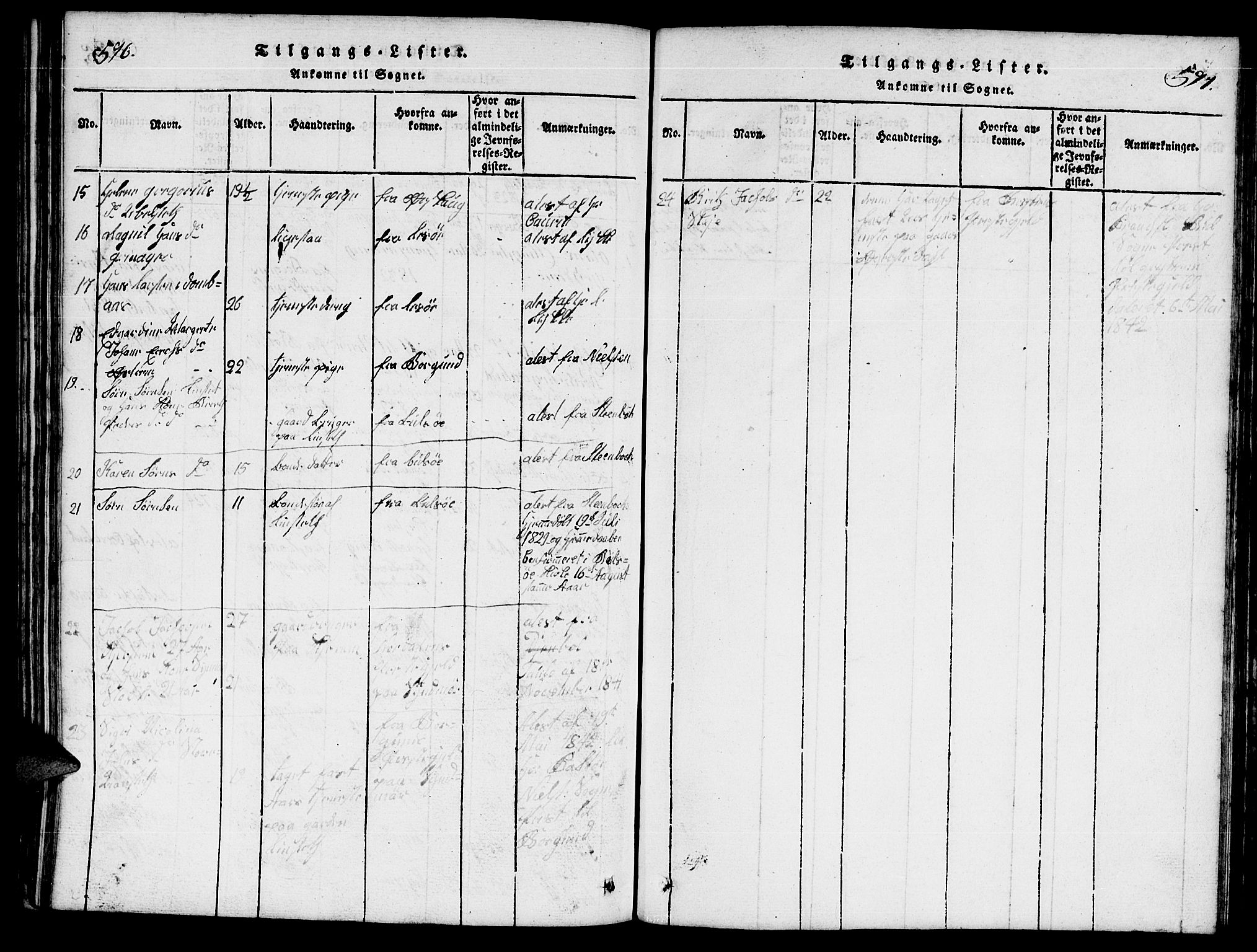 Ministerialprotokoller, klokkerbøker og fødselsregistre - Møre og Romsdal, SAT/A-1454/541/L0546: Parish register (copy) no. 541C01, 1818-1856, p. 576-577