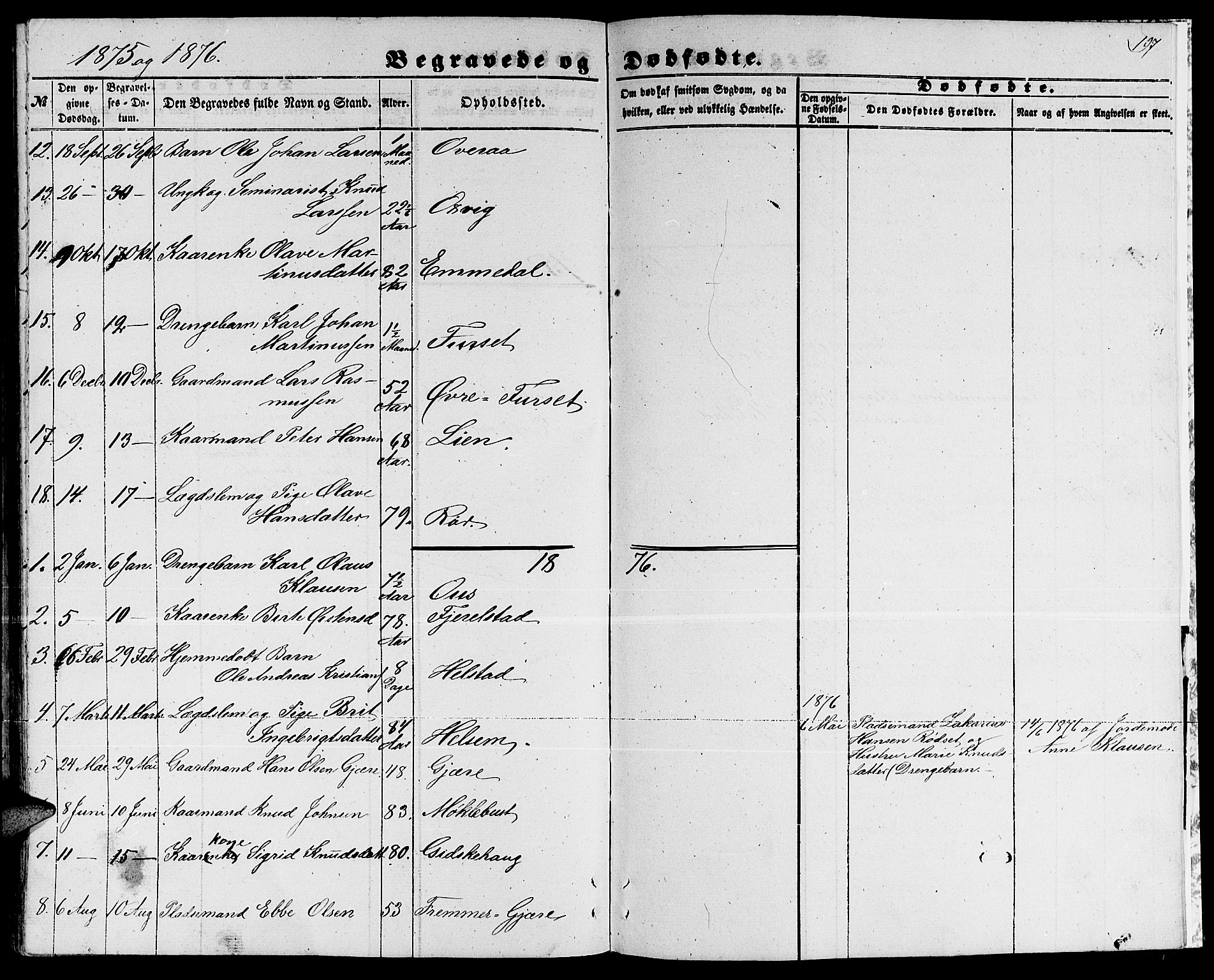 Ministerialprotokoller, klokkerbøker og fødselsregistre - Møre og Romsdal, AV/SAT-A-1454/520/L0291: Parish register (copy) no. 520C03, 1854-1881, p. 197