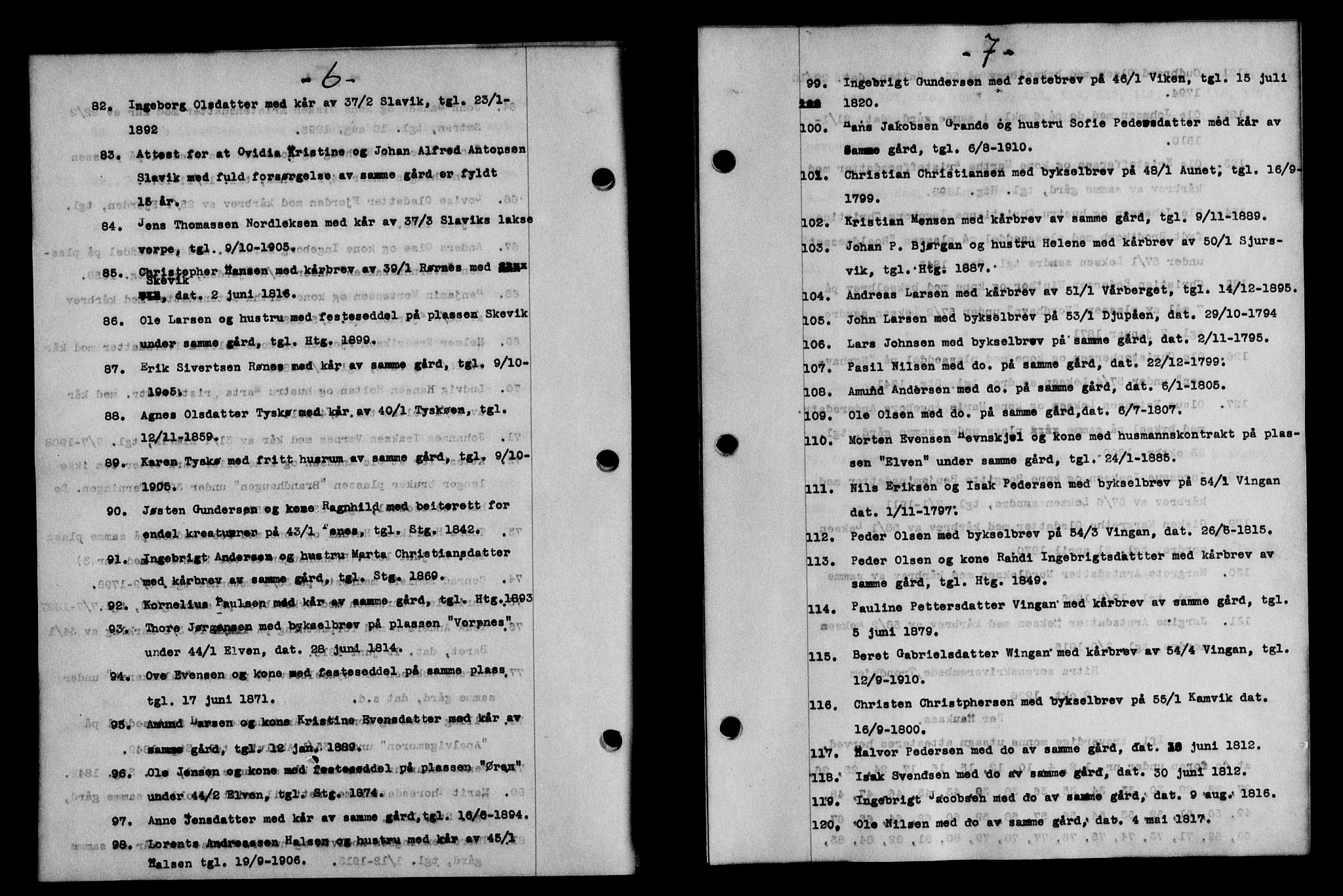 Hitra sorenskriveri, AV/SAT-A-0018/2/2C/2Ca/L0008: Mortgage book no. 8, 1927-1927, p. 6-7