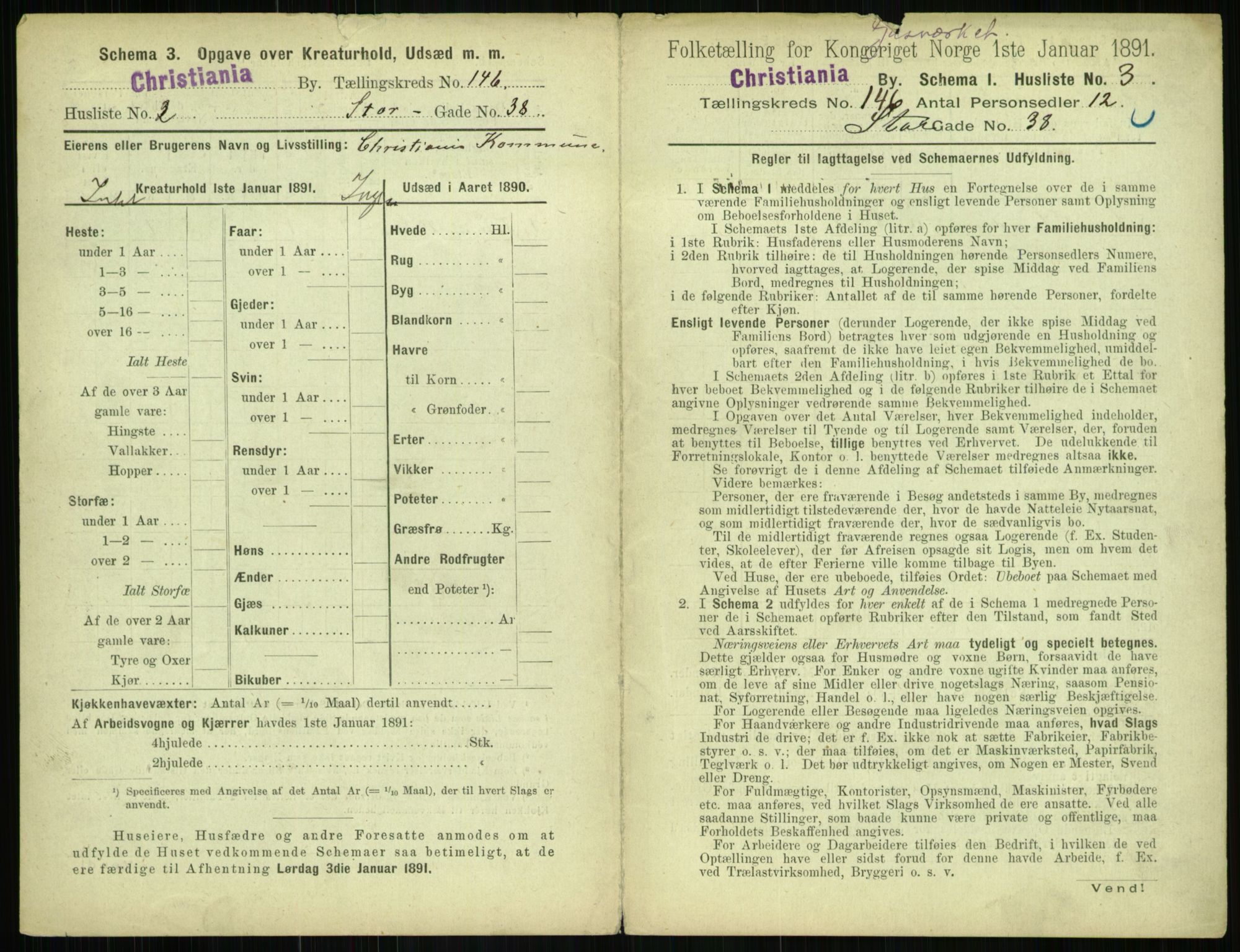 RA, 1891 census for 0301 Kristiania, 1891, p. 80108