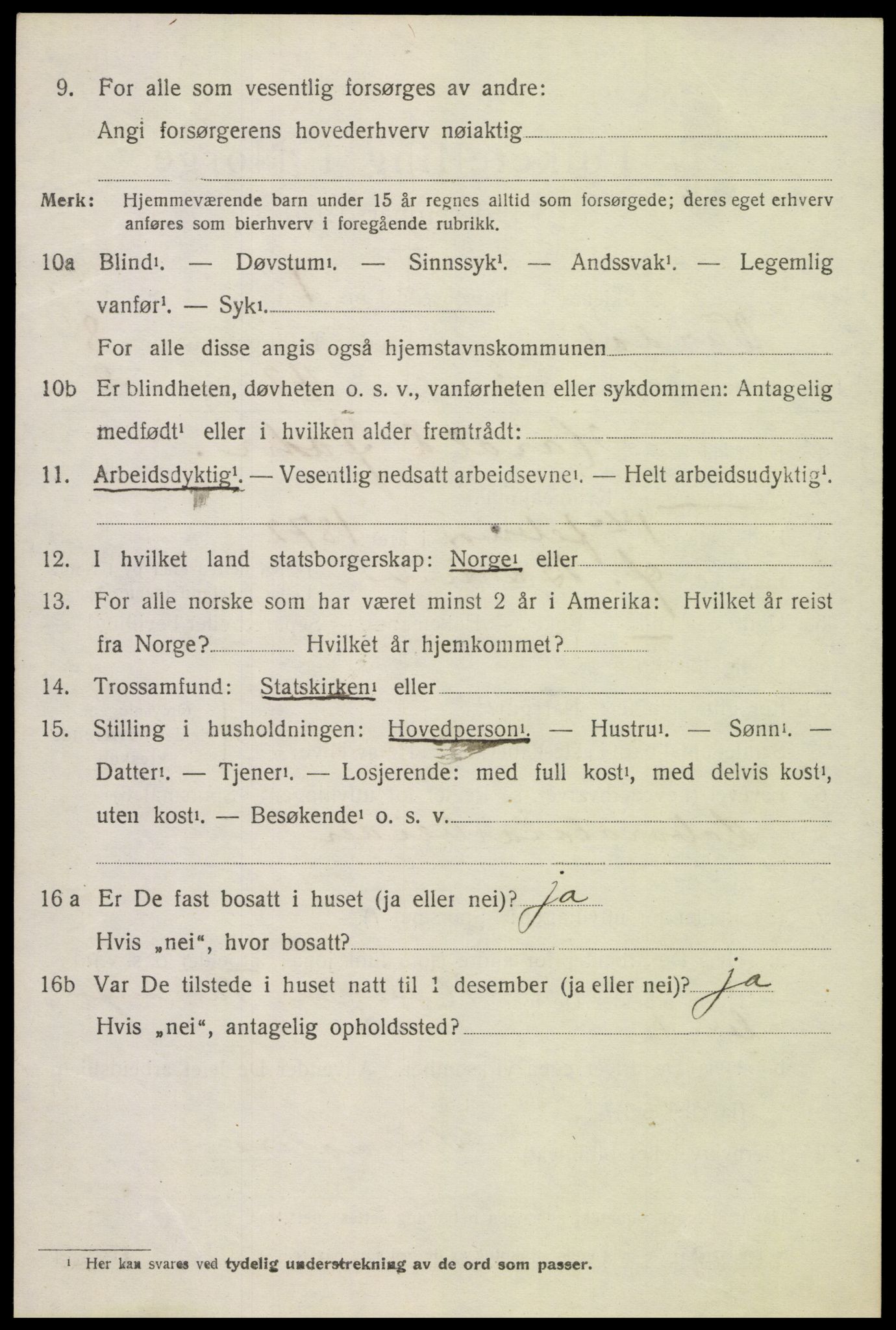 SAH, 1920 census for Vardal, 1920, p. 5738