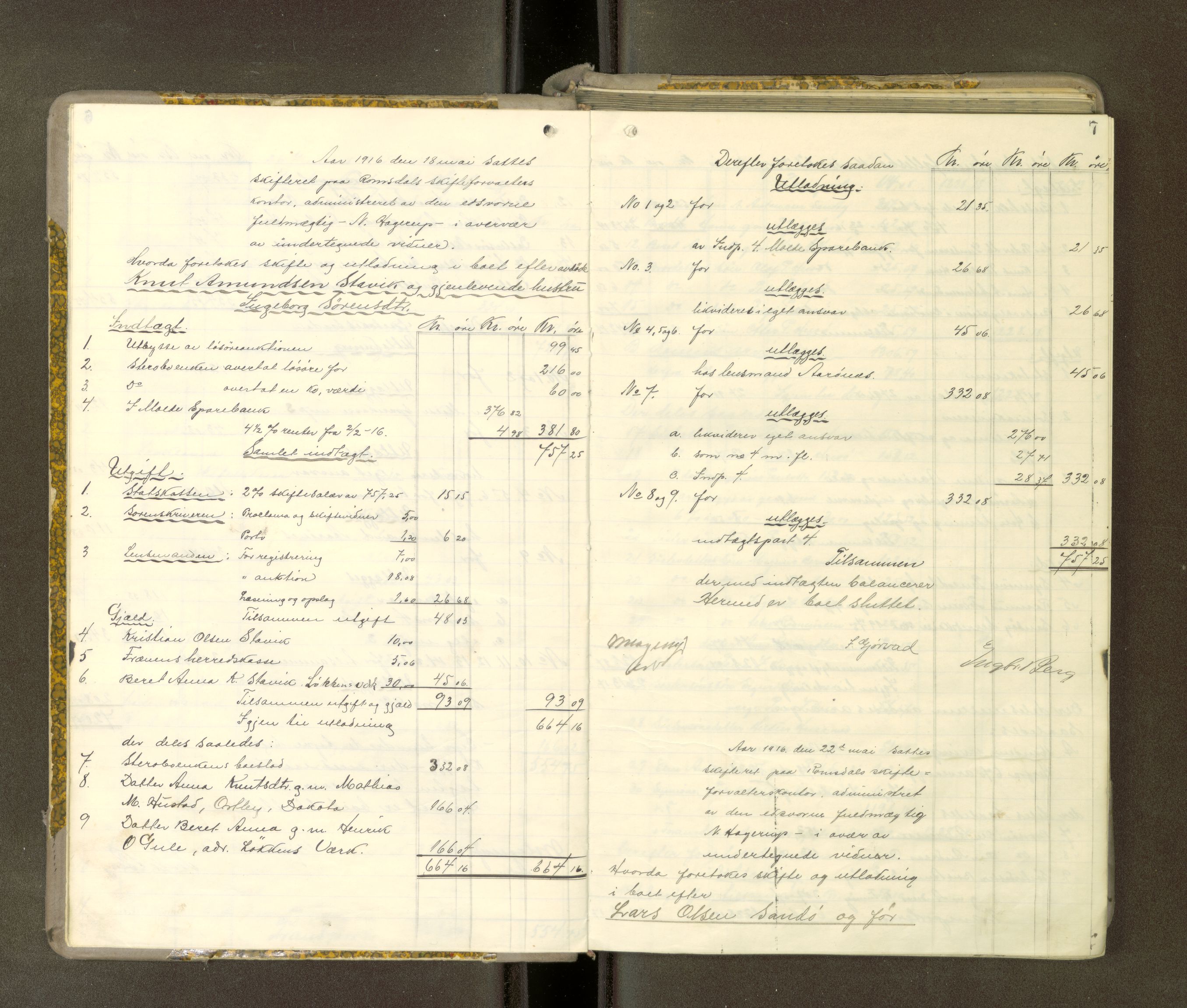 Romsdal sorenskriveri, AV/SAT-A-4149/1/3/3A/L0021: Skifteutlodnings Protokoll 7, 1916-1920, p. 6b-7a