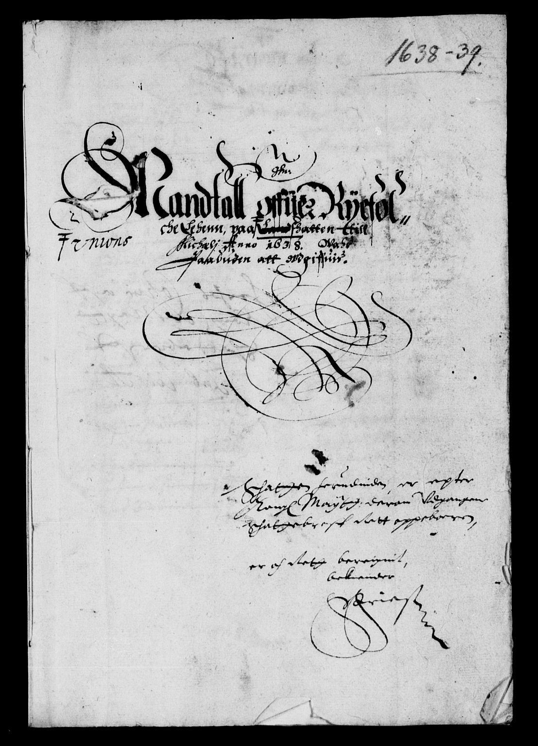 Rentekammeret inntil 1814, Reviderte regnskaper, Lensregnskaper, AV/RA-EA-5023/R/Rb/Rbs/L0023: Stavanger len, 1638-1640