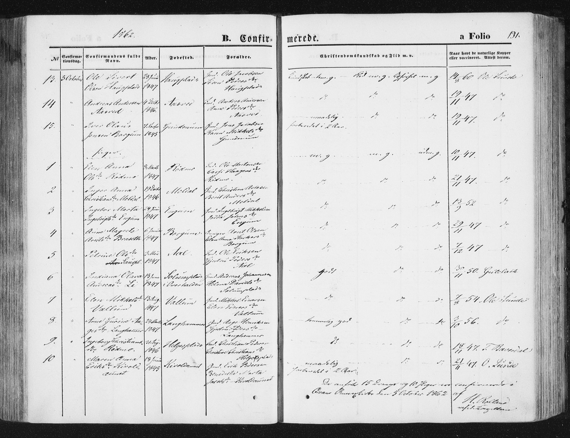 Ministerialprotokoller, klokkerbøker og fødselsregistre - Nord-Trøndelag, SAT/A-1458/746/L0447: Parish register (official) no. 746A06, 1860-1877, p. 131