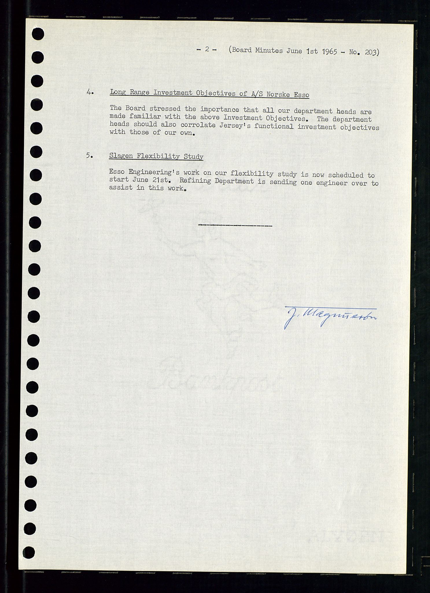 Pa 0982 - Esso Norge A/S, AV/SAST-A-100448/A/Aa/L0002/0001: Den administrerende direksjon Board minutes (styrereferater) / Den administrerende direksjon Board minutes (styrereferater), 1965, p. 101