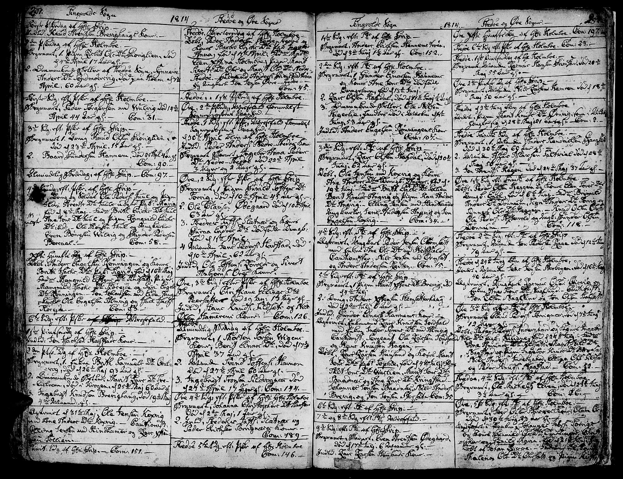 Ministerialprotokoller, klokkerbøker og fødselsregistre - Møre og Romsdal, SAT/A-1454/586/L0981: Parish register (official) no. 586A07, 1794-1819, p. 291-292