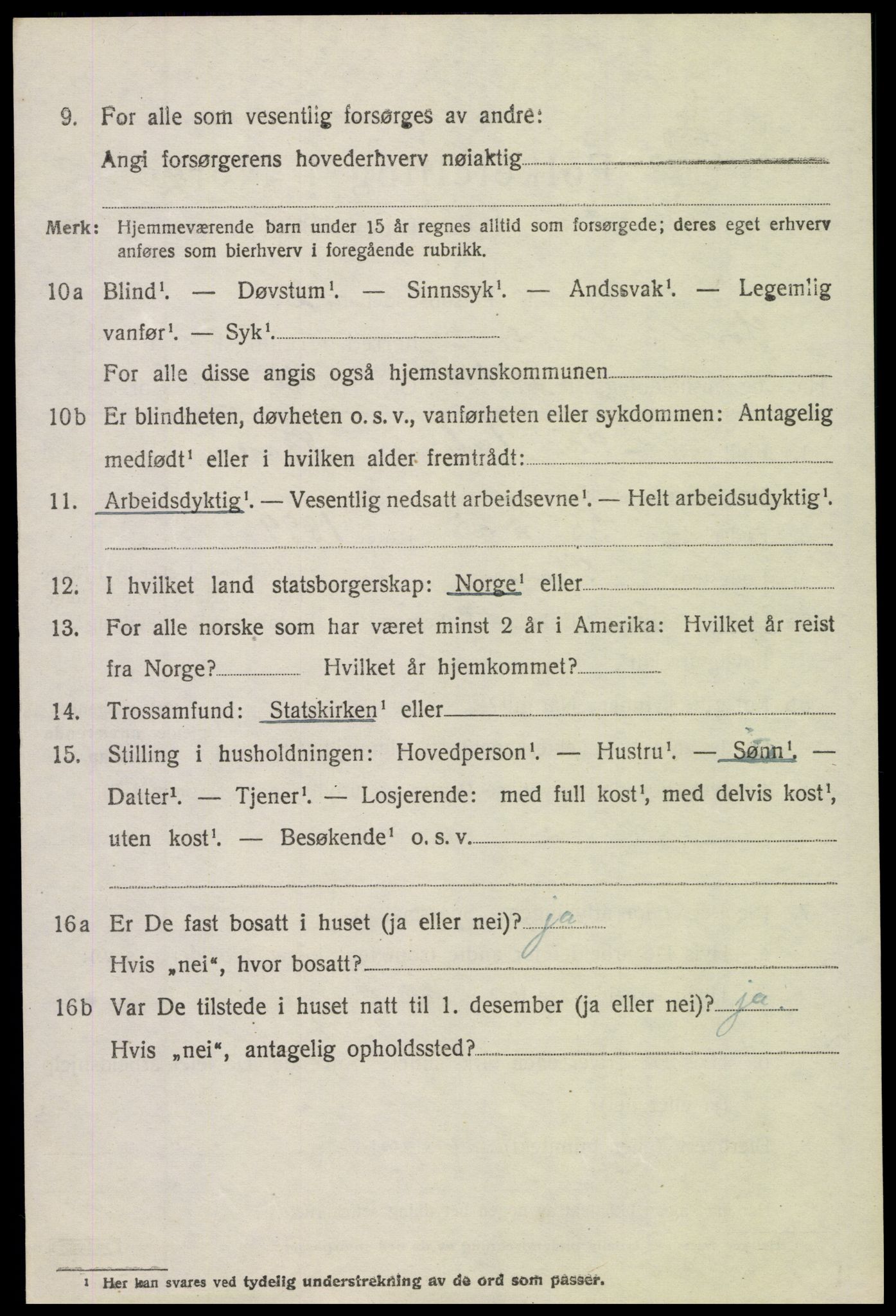 SAH, 1920 census for Søndre Land, 1920, p. 7588