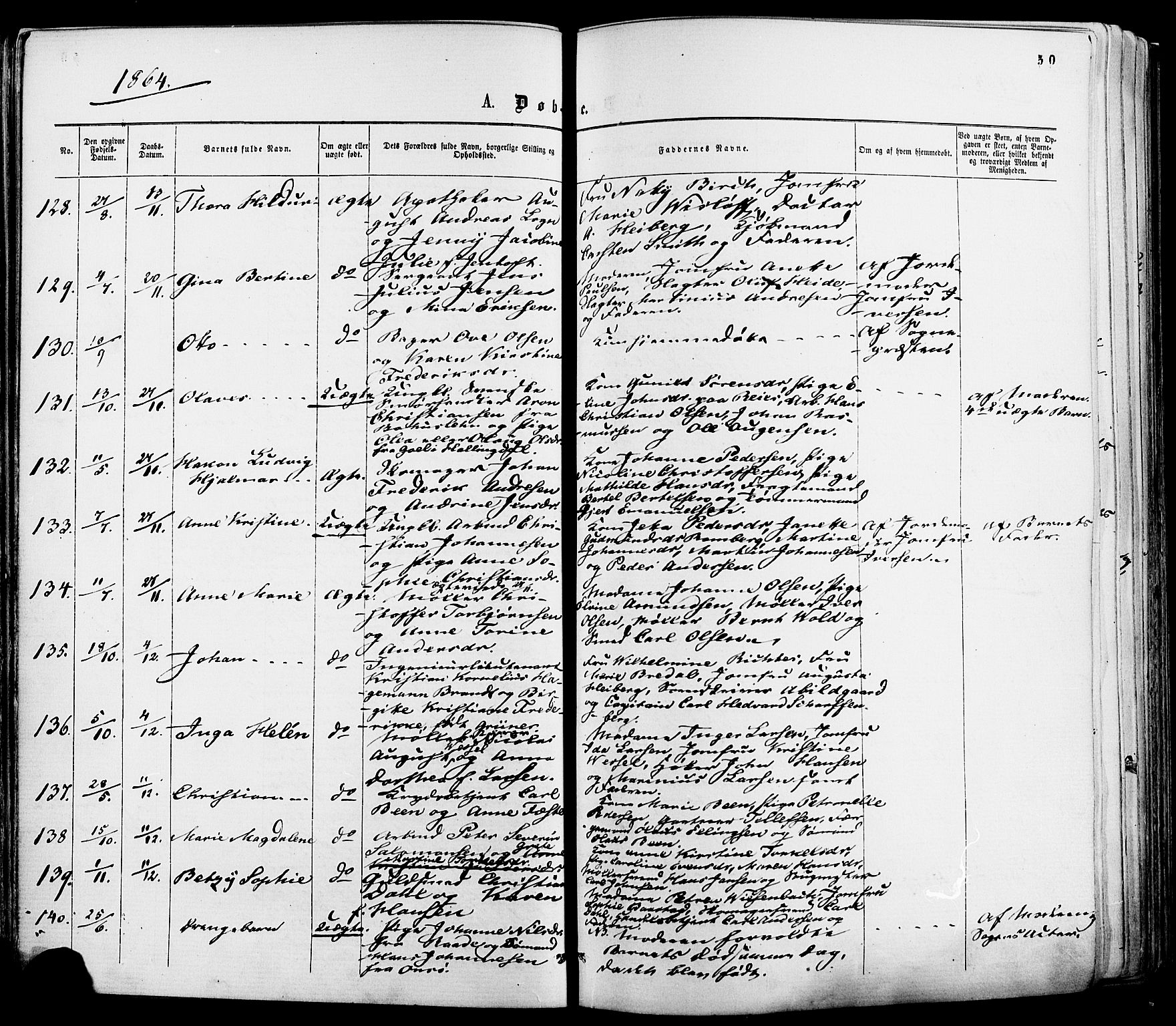 Moss prestekontor Kirkebøker, SAO/A-2003/F/Fa/L0009: Parish register (official) no. I 9, 1861-1869, p. 50