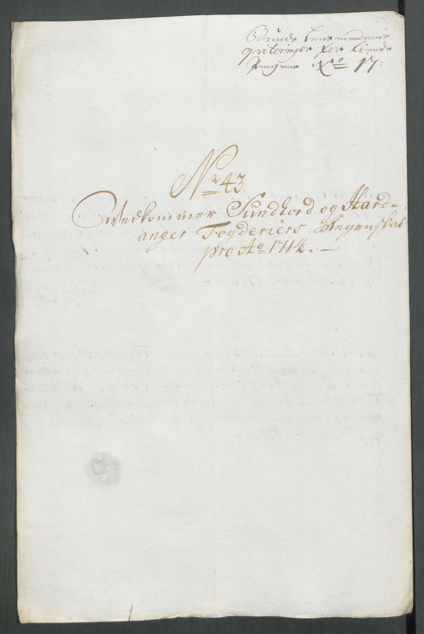 Rentekammeret inntil 1814, Reviderte regnskaper, Fogderegnskap, AV/RA-EA-4092/R48/L2990: Fogderegnskap Sunnhordland og Hardanger, 1714, p. 296