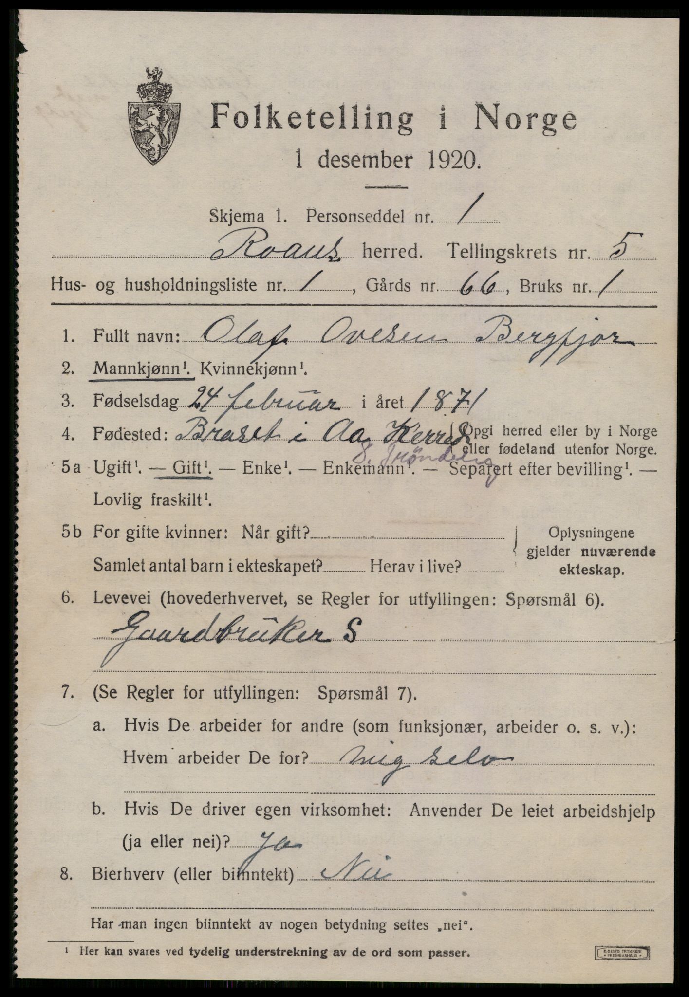 SAT, 1920 census for Roan, 1920, p. 3467