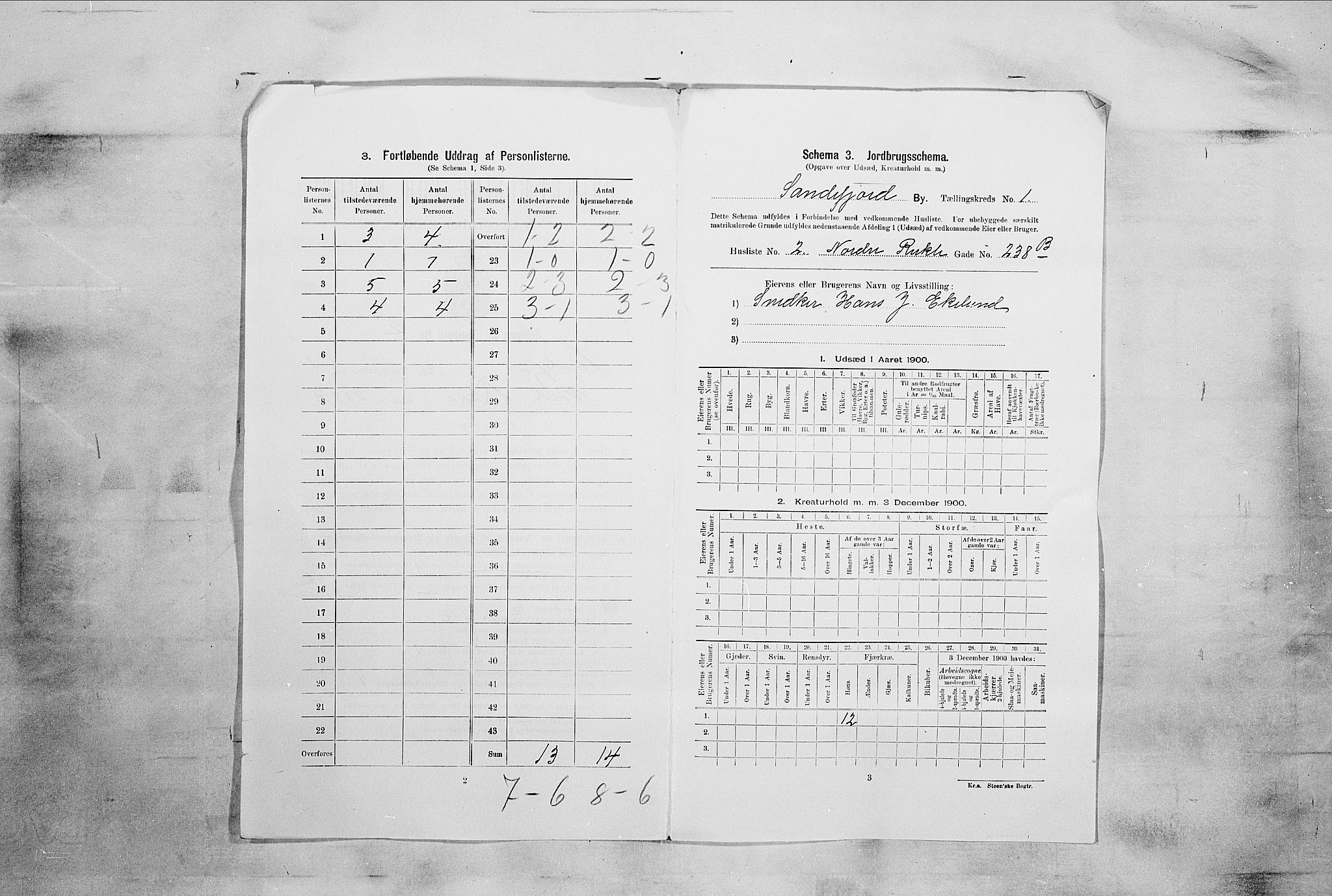 RA, 1900 census for Sandefjord, 1900, p. 37