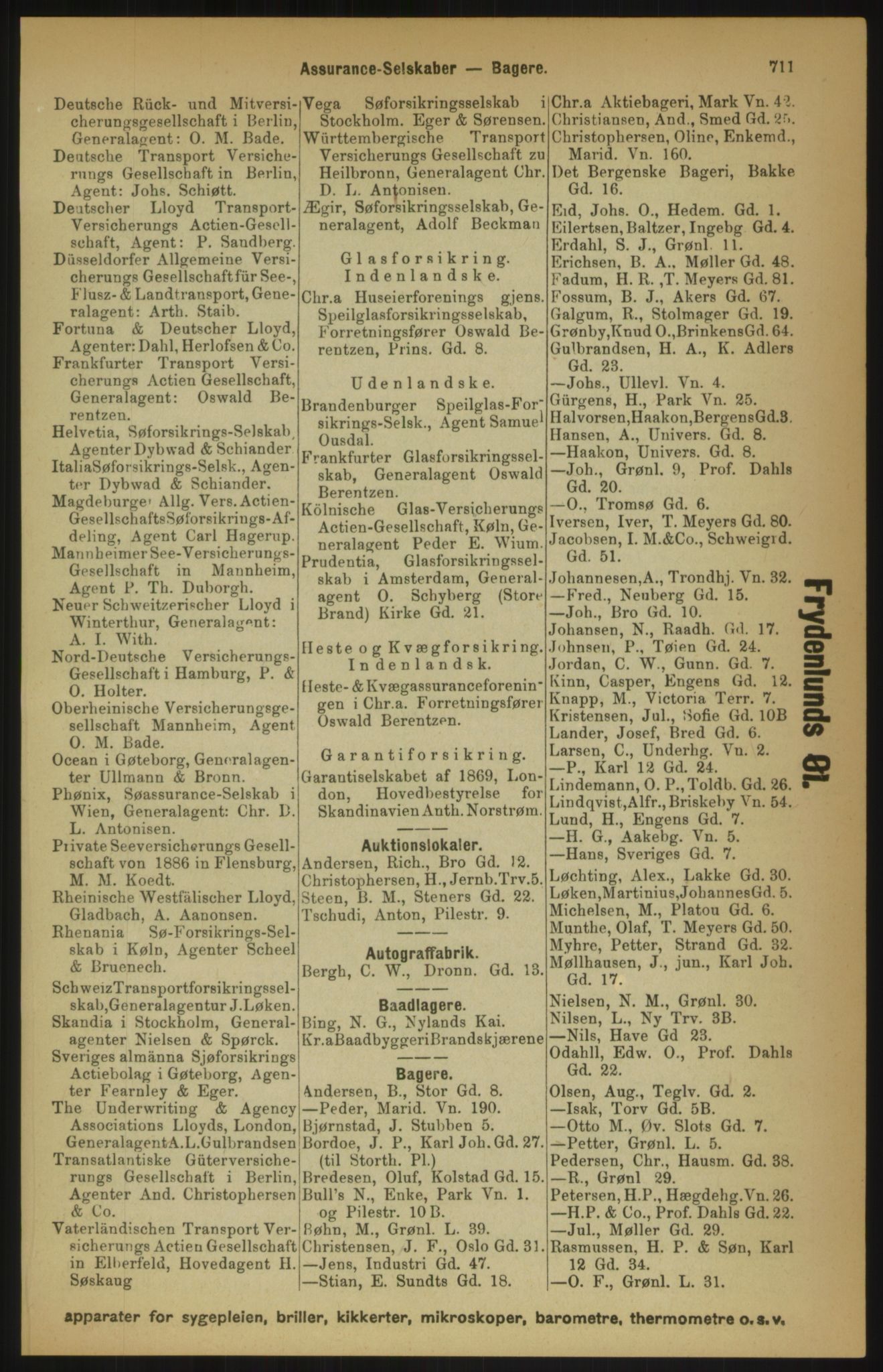 Kristiania/Oslo adressebok, PUBL/-, 1891, p. 711