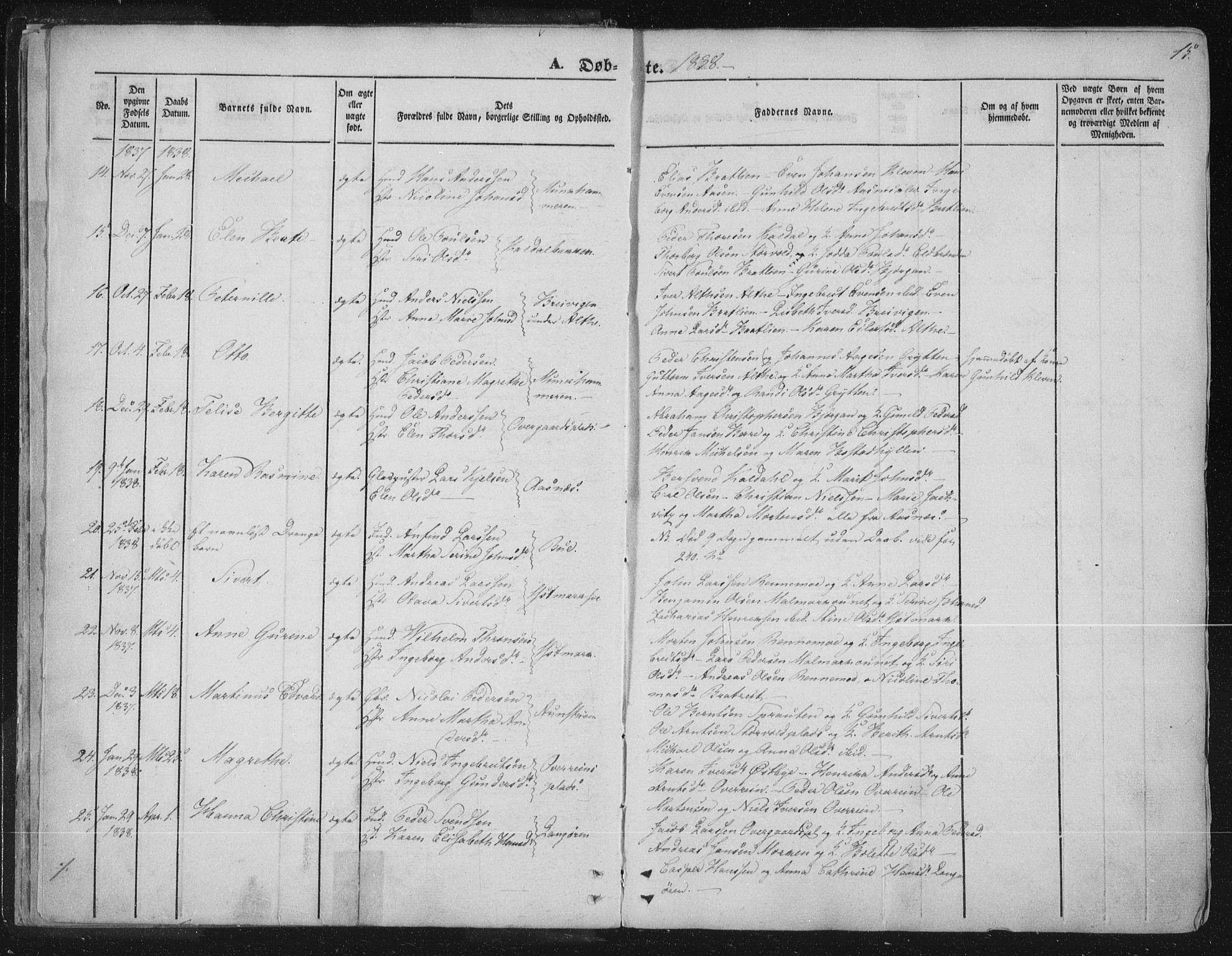 Ministerialprotokoller, klokkerbøker og fødselsregistre - Nord-Trøndelag, SAT/A-1458/741/L0392: Parish register (official) no. 741A06, 1836-1848, p. 15