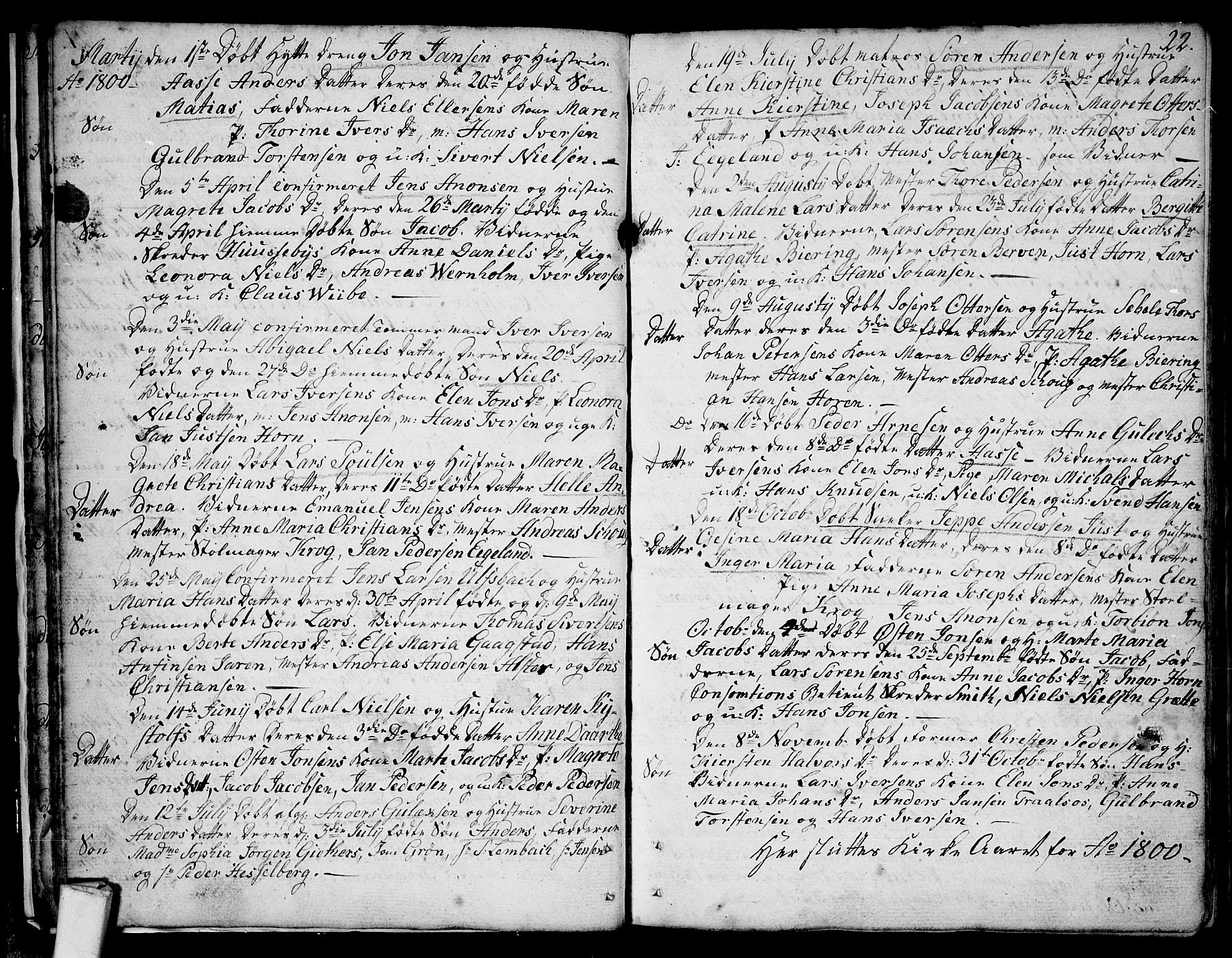 Larvik kirkebøker, SAKO/A-352/F/Fb/L0001: Parish register (official) no. II 1, 1779-1817, p. 22