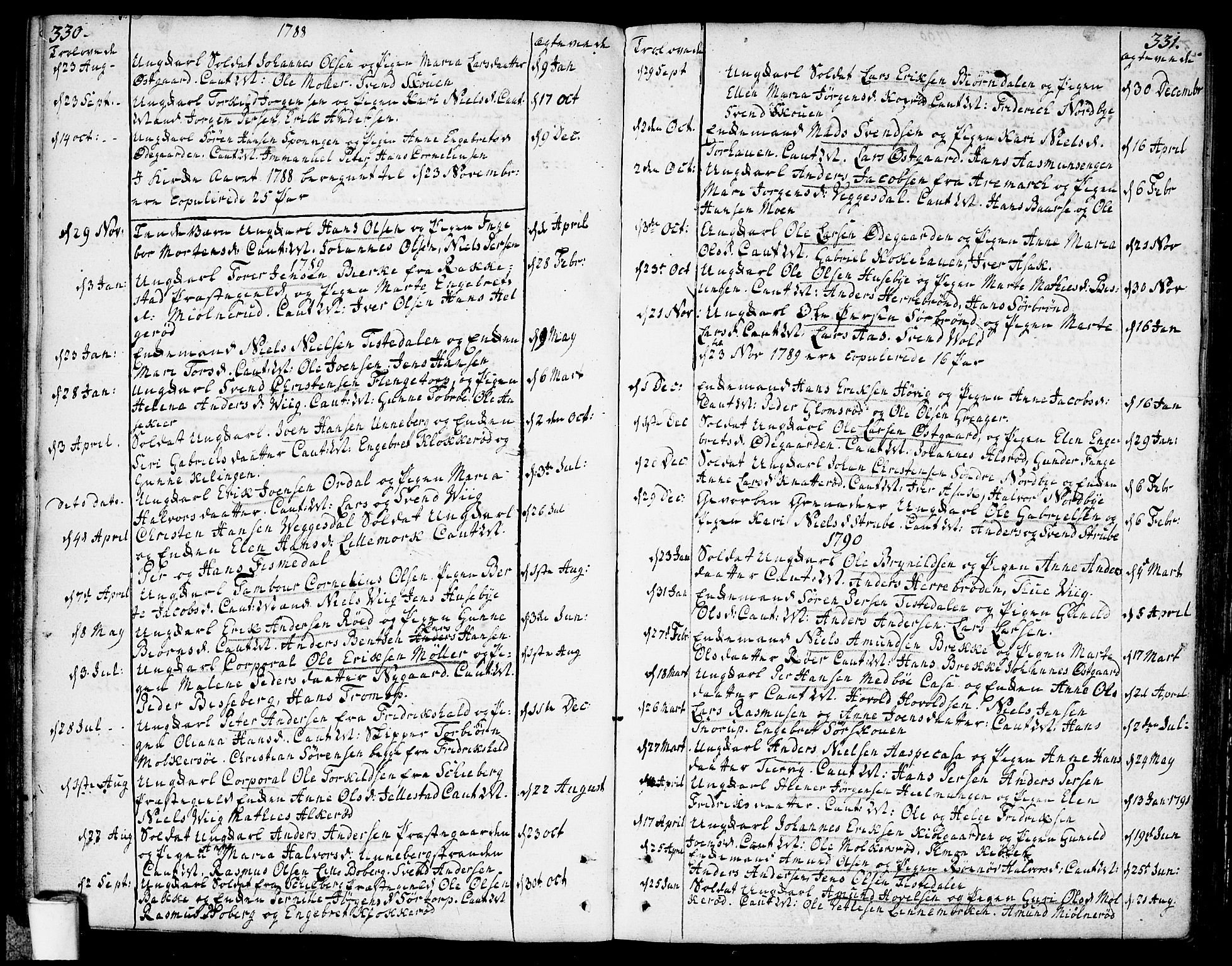 Berg prestekontor Kirkebøker, SAO/A-10902/F/Fa/L0001: Parish register (official) no. I 1, 1770-1814, p. 330-331
