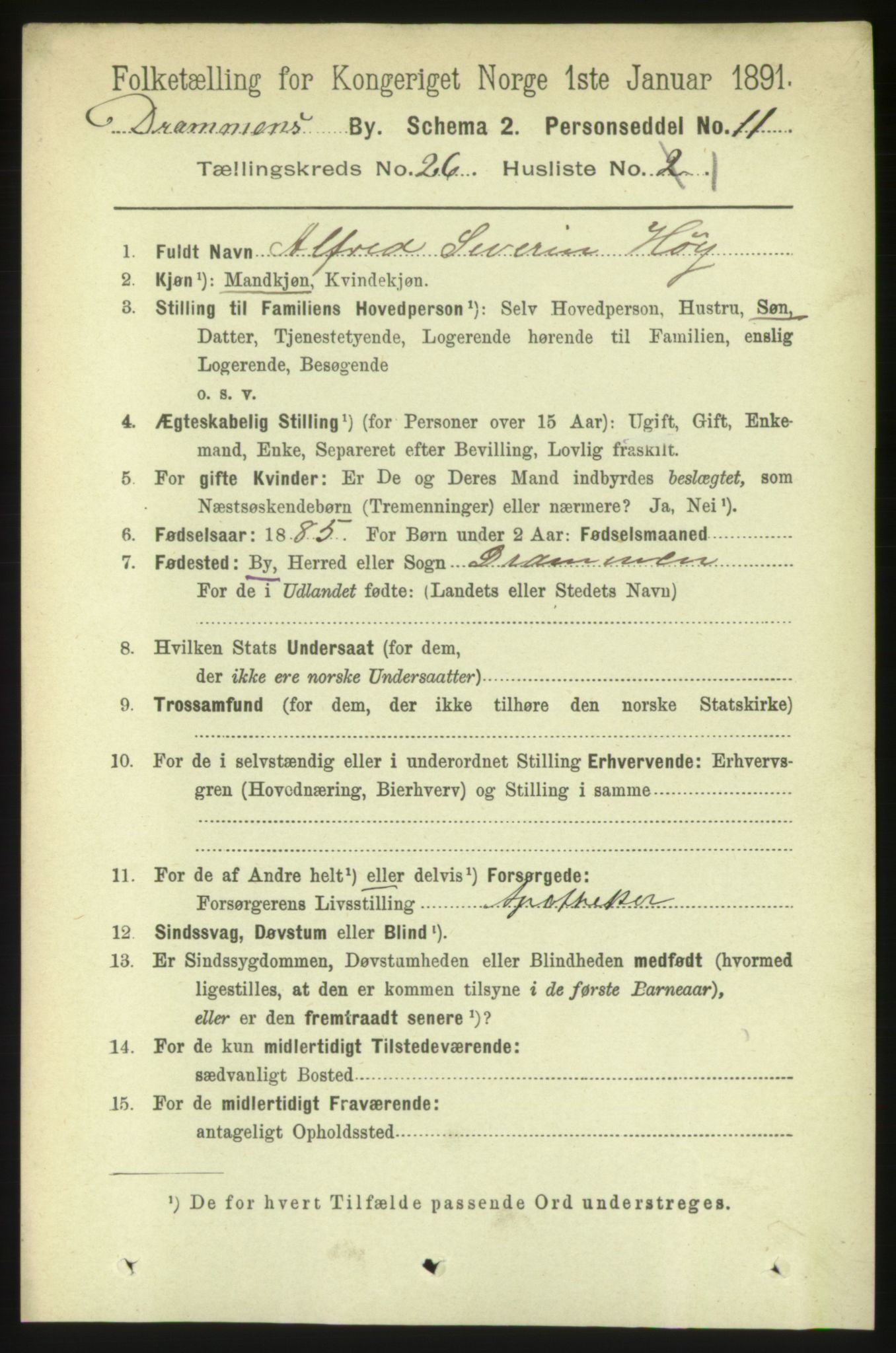 RA, 1891 census for 0602 Drammen, 1891, p. 15801