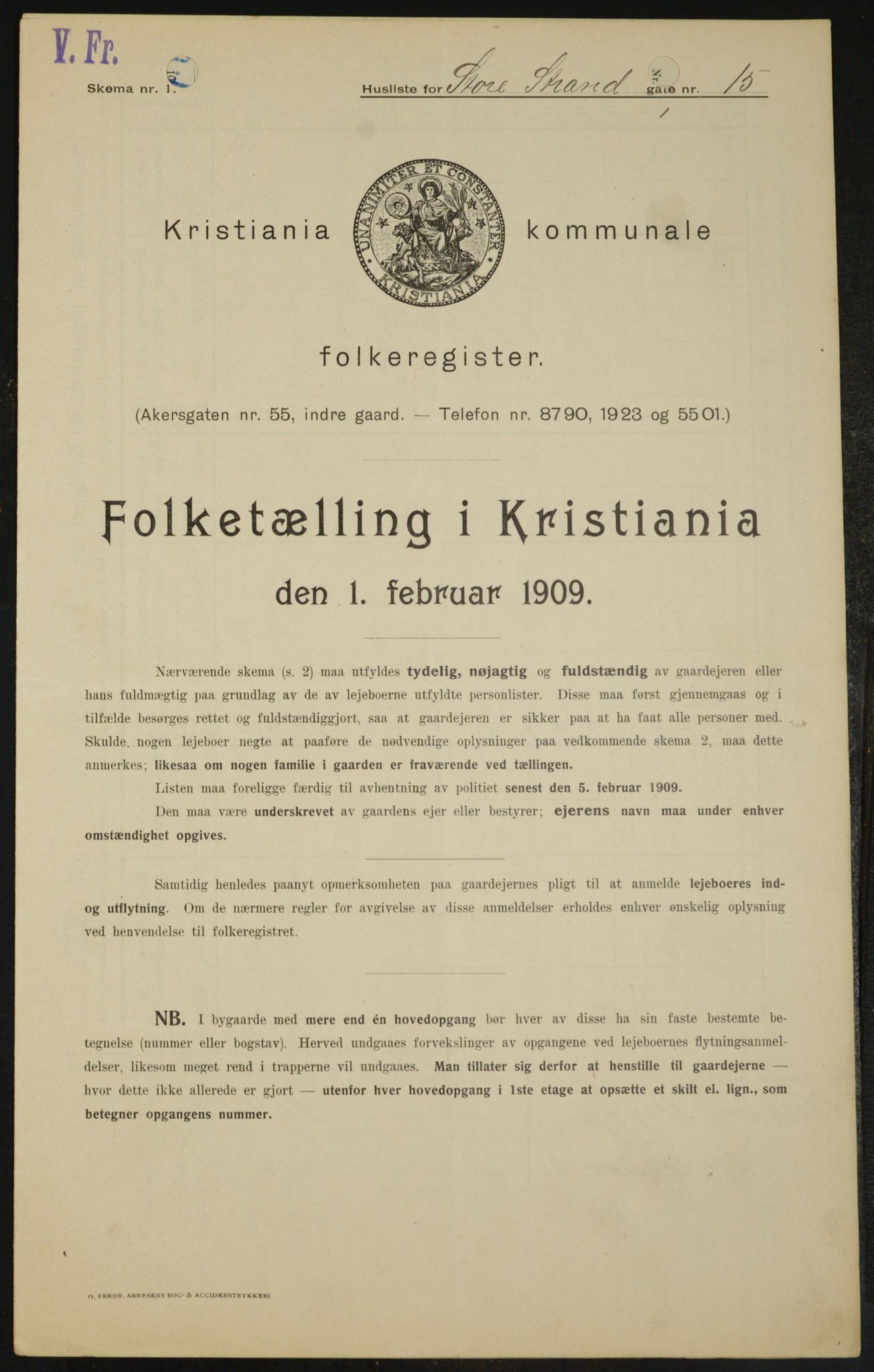 OBA, Municipal Census 1909 for Kristiania, 1909, p. 24206