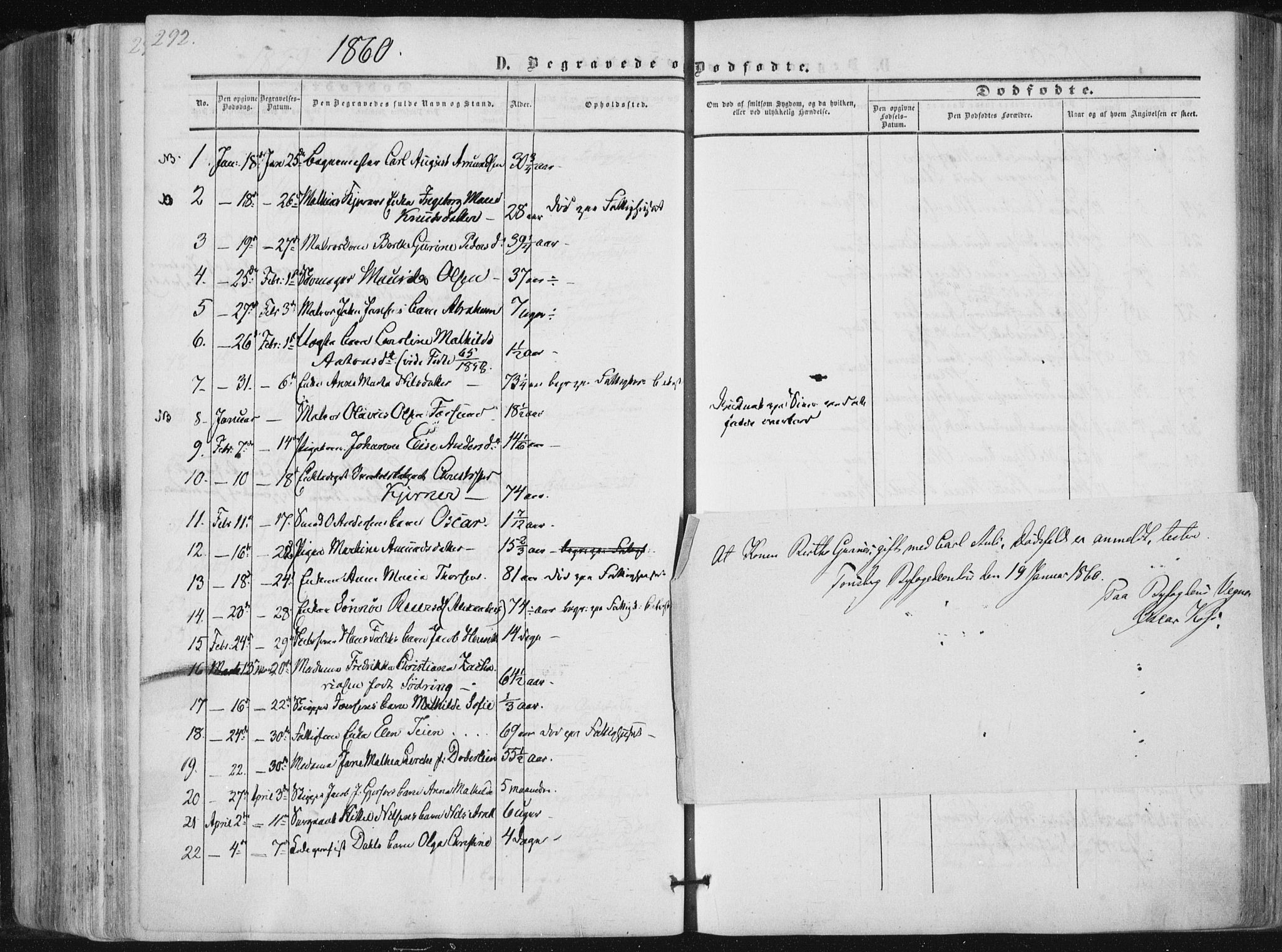 Tønsberg kirkebøker, AV/SAKO-A-330/F/Fa/L0008: Parish register (official) no. I 8, 1855-1864, p. 292