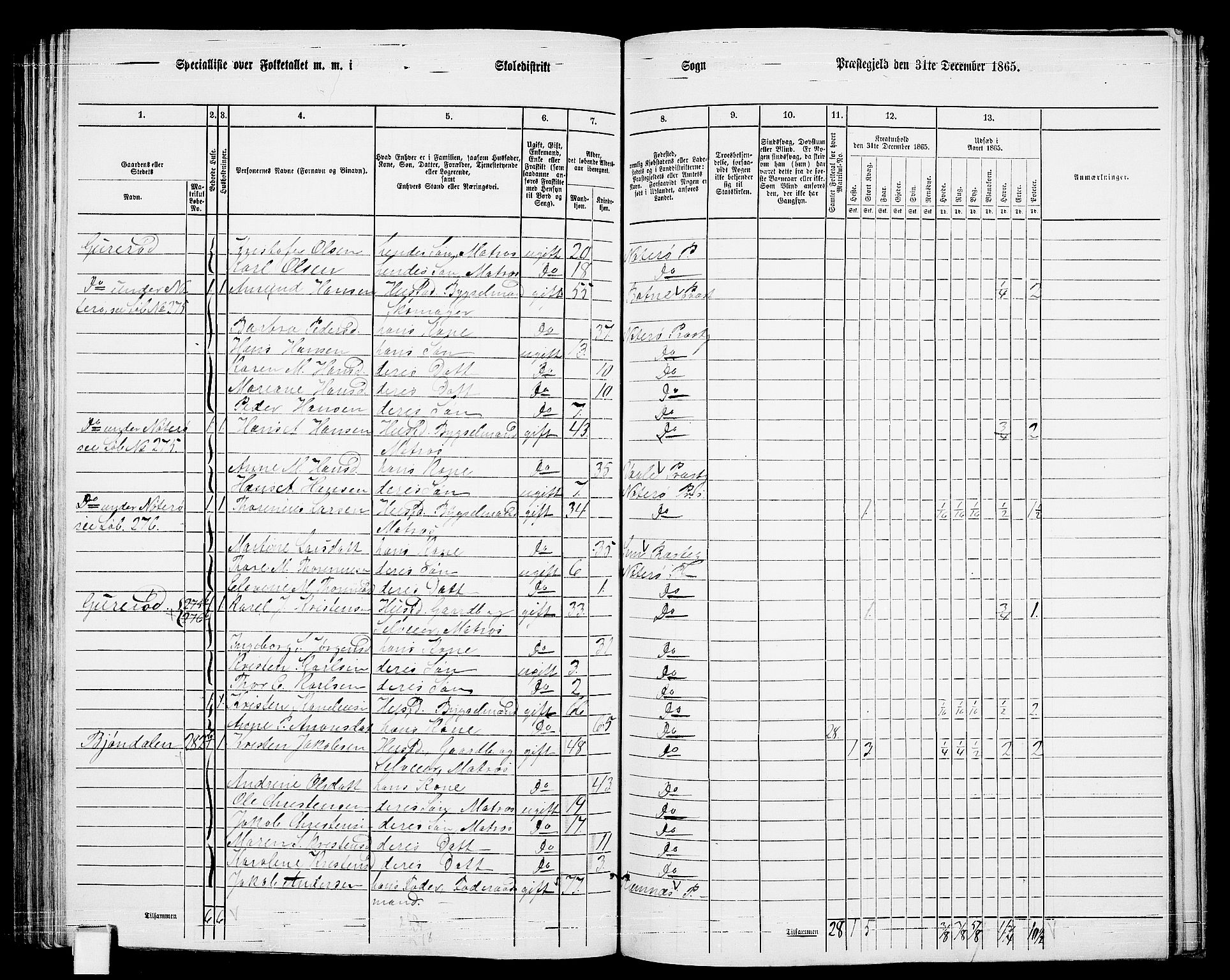 RA, 1865 census for Nøtterøy, 1865, p. 177