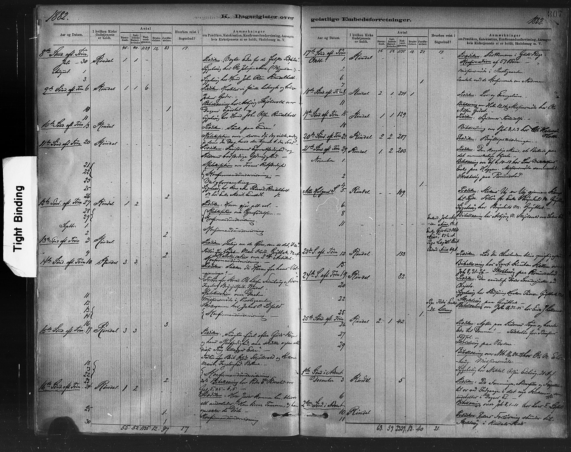 Ministerialprotokoller, klokkerbøker og fødselsregistre - Møre og Romsdal, AV/SAT-A-1454/598/L1069: Parish register (official) no. 598A03, 1882-1895, p. 307