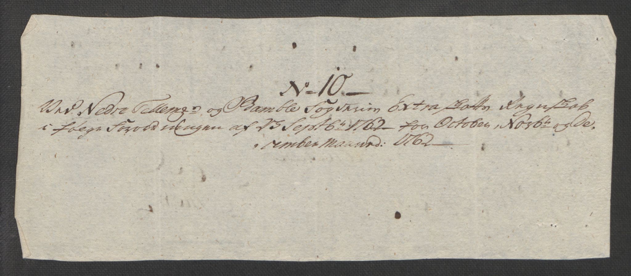 Rentekammeret inntil 1814, Reviderte regnskaper, Fogderegnskap, AV/RA-EA-4092/R37/L2239: Ekstraskatten Nedre Telemark og Bamble, 1762-1763, p. 110